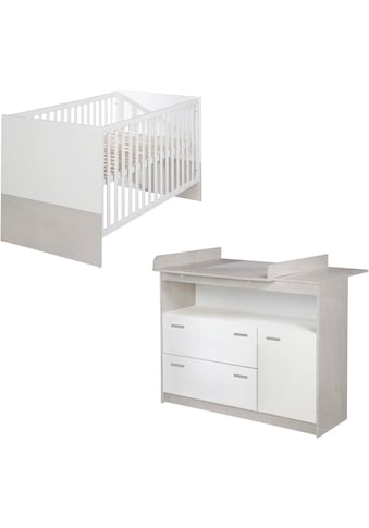 Babymöbel-Set »Julia«, (Spar-Set, 2 St., Gitterbett, Wickelkommode)