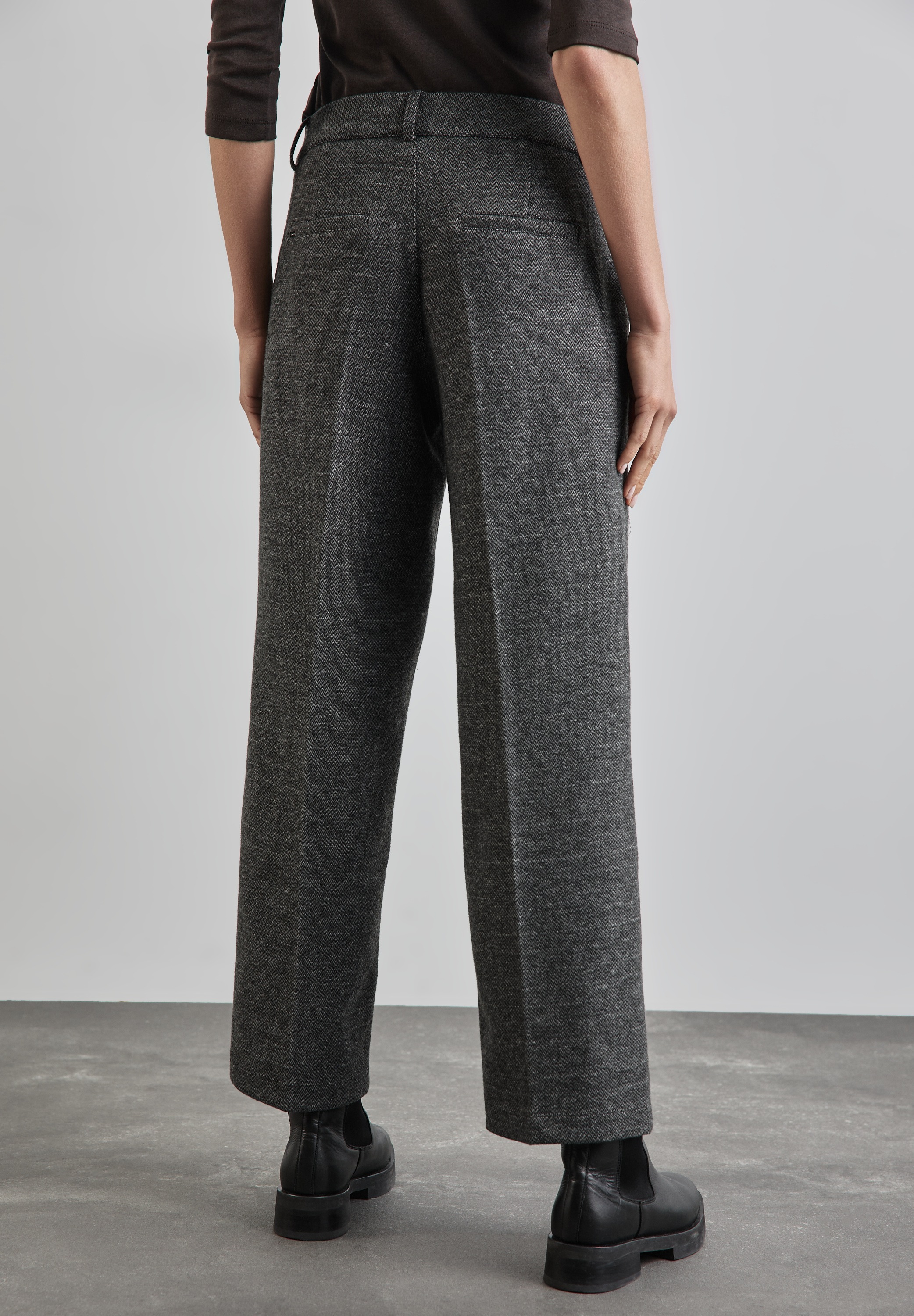 STREET ONE Stoffhose, Sommerhose Fishbone-Hose im Casual Fit günstig online kaufen