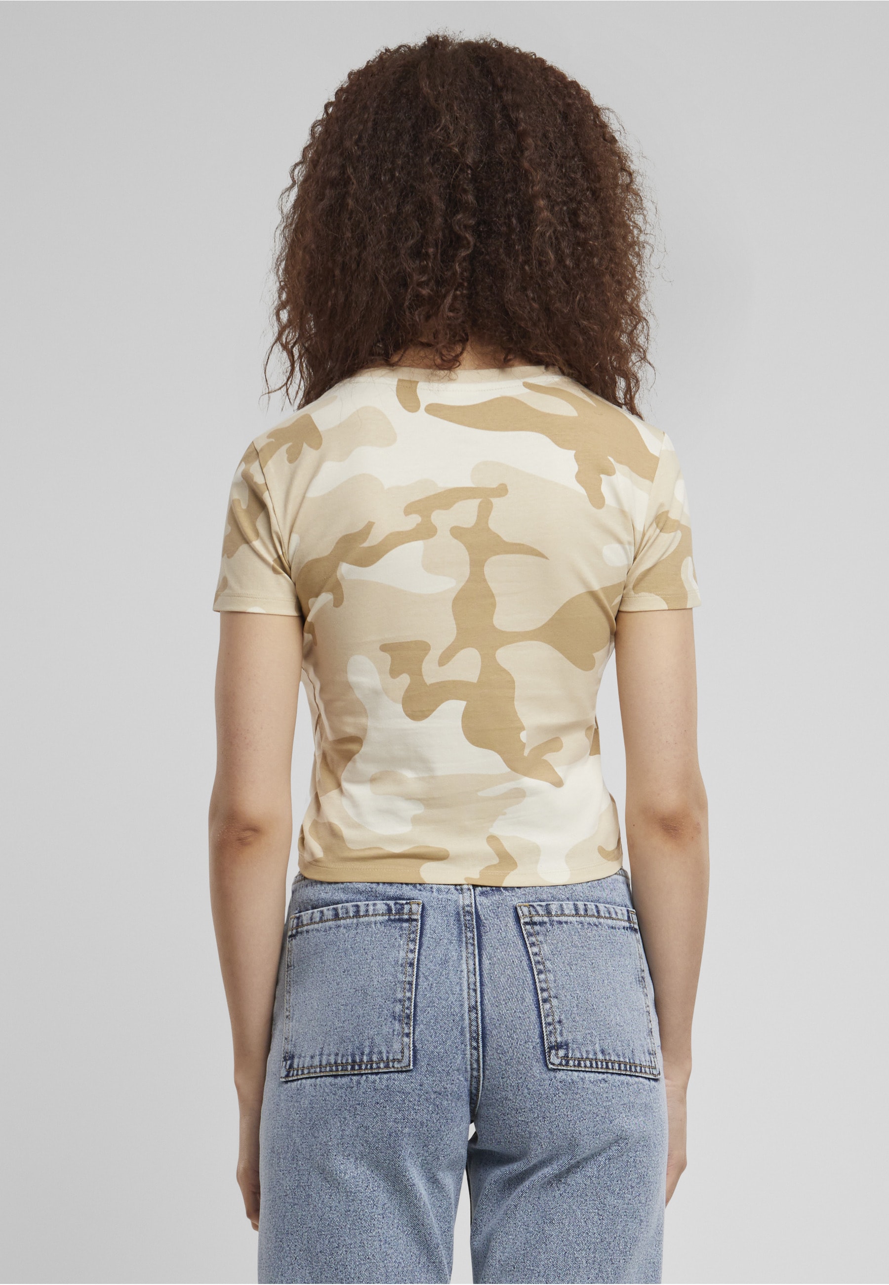 URBAN CLASSICS T-Shirt »Urban Classics Damen Ladies Cropped Camo Tee« 1 Stk.