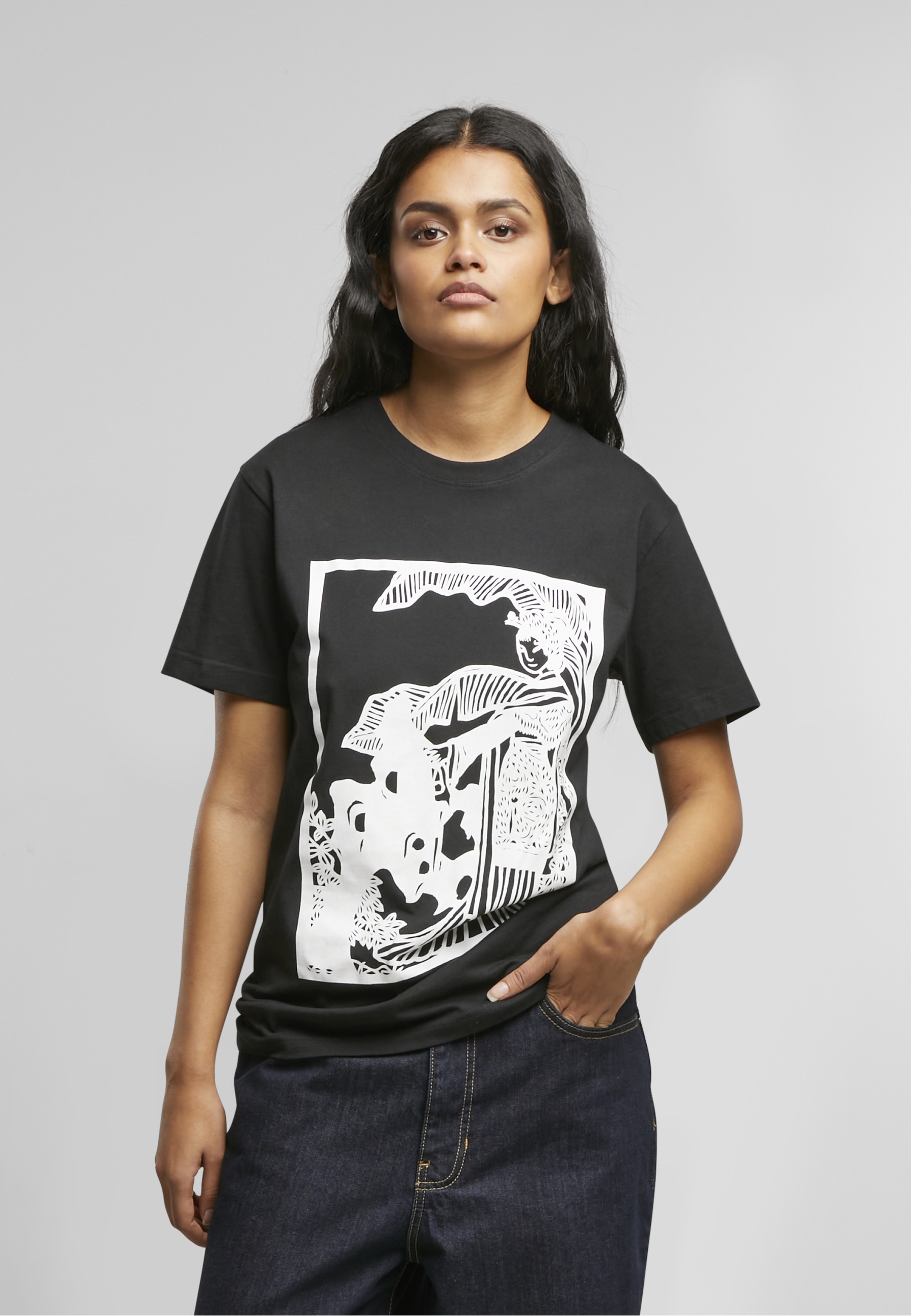 MisterTee Kurzarmshirt »MisterTee Damen Ladies Chinese Beauty X Tee« 1 Stk.