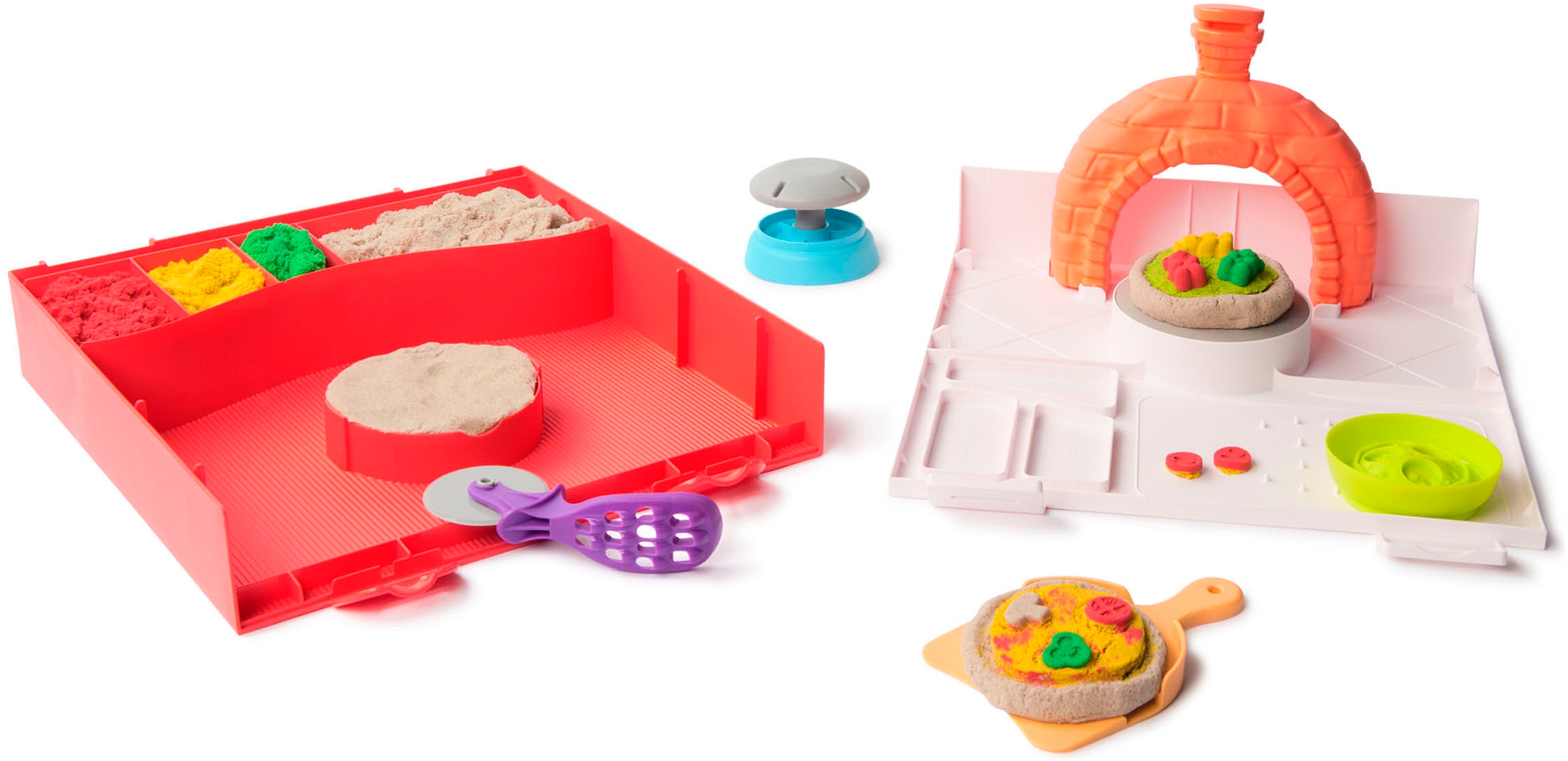 Spin Master Kreativset »Kinetic Sand Squish Pizza Set«