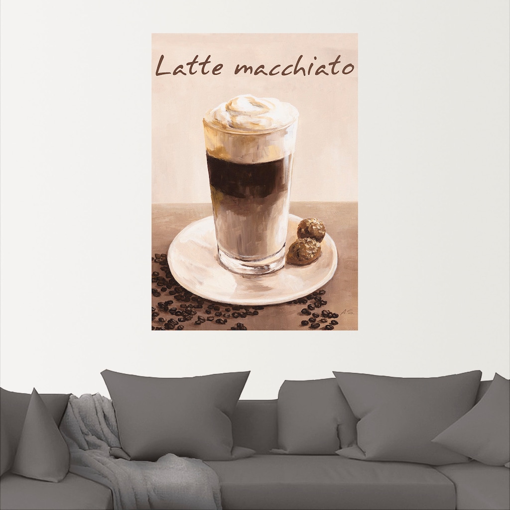 Artland Wandbild »Latte Macchiato - Kaffee«, Kaffee Bilder, (1 St.)