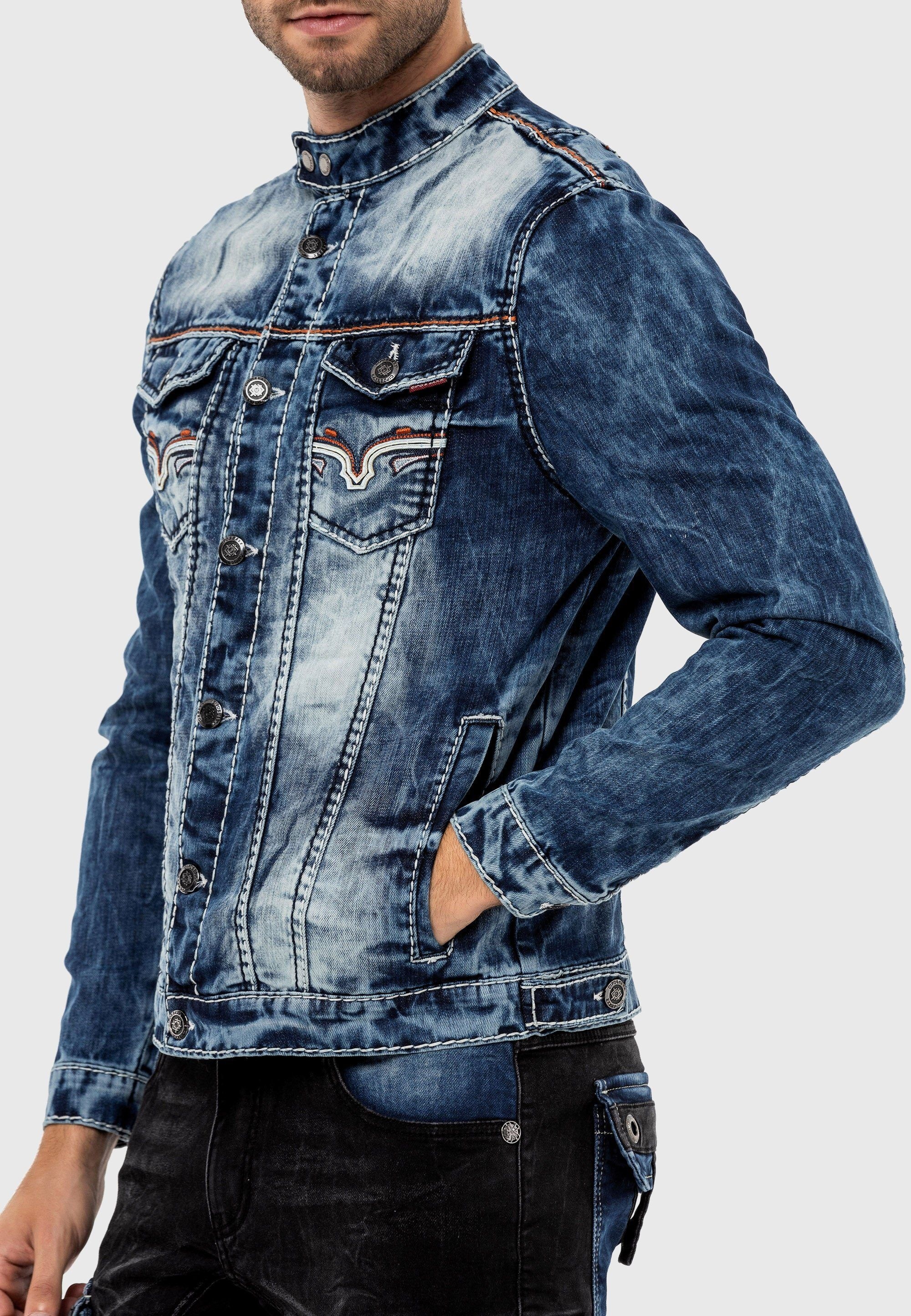 Cipo & Baxx Jeansjacke »Jacke«, ohne Kapuze, im trendigen Design