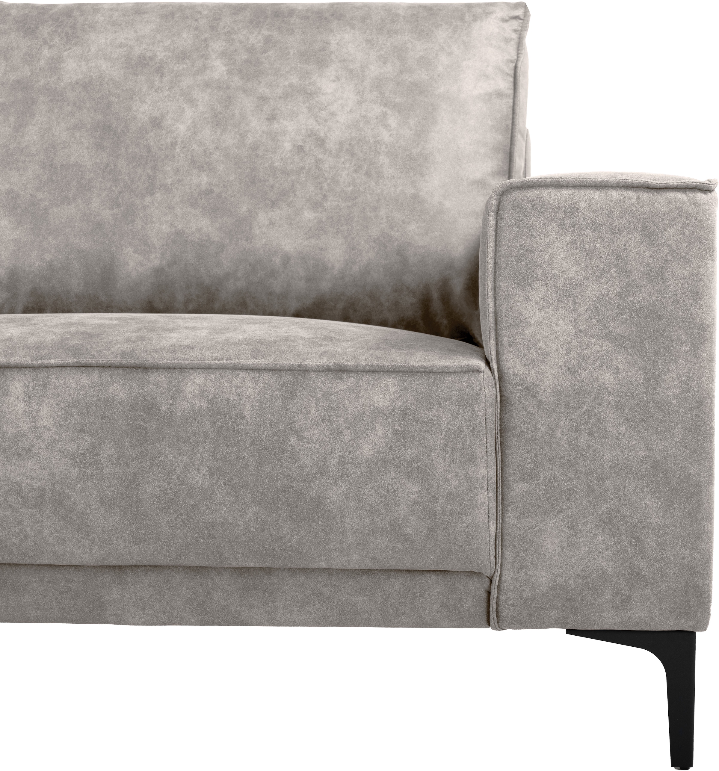 OTTO home 2-Sitzer »OLAND Luxus-Microfaser, Sofa, B: 164 cm, Skandi-Design« 164 cm, Wellenunterfederung, Skandi-Design, Metallfüße