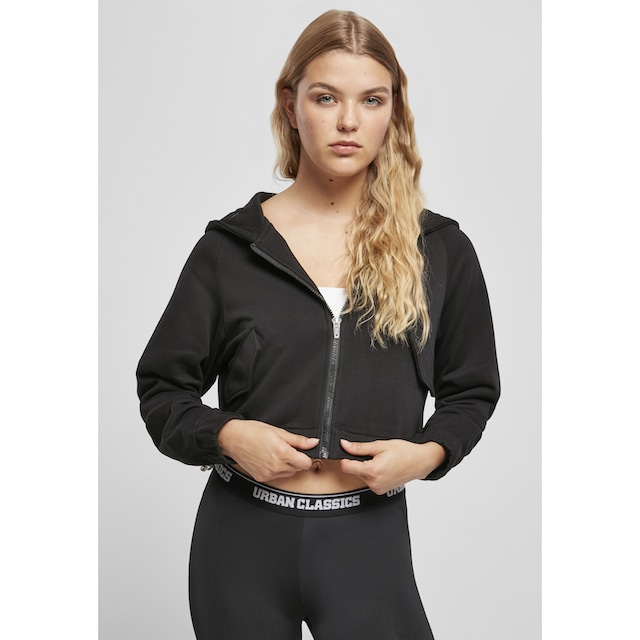 URBAN CLASSICS Sweatjacke »Damen Ladies Short Worker Zip Hoody«, (1 tlg.)  für bestellen | BAUR