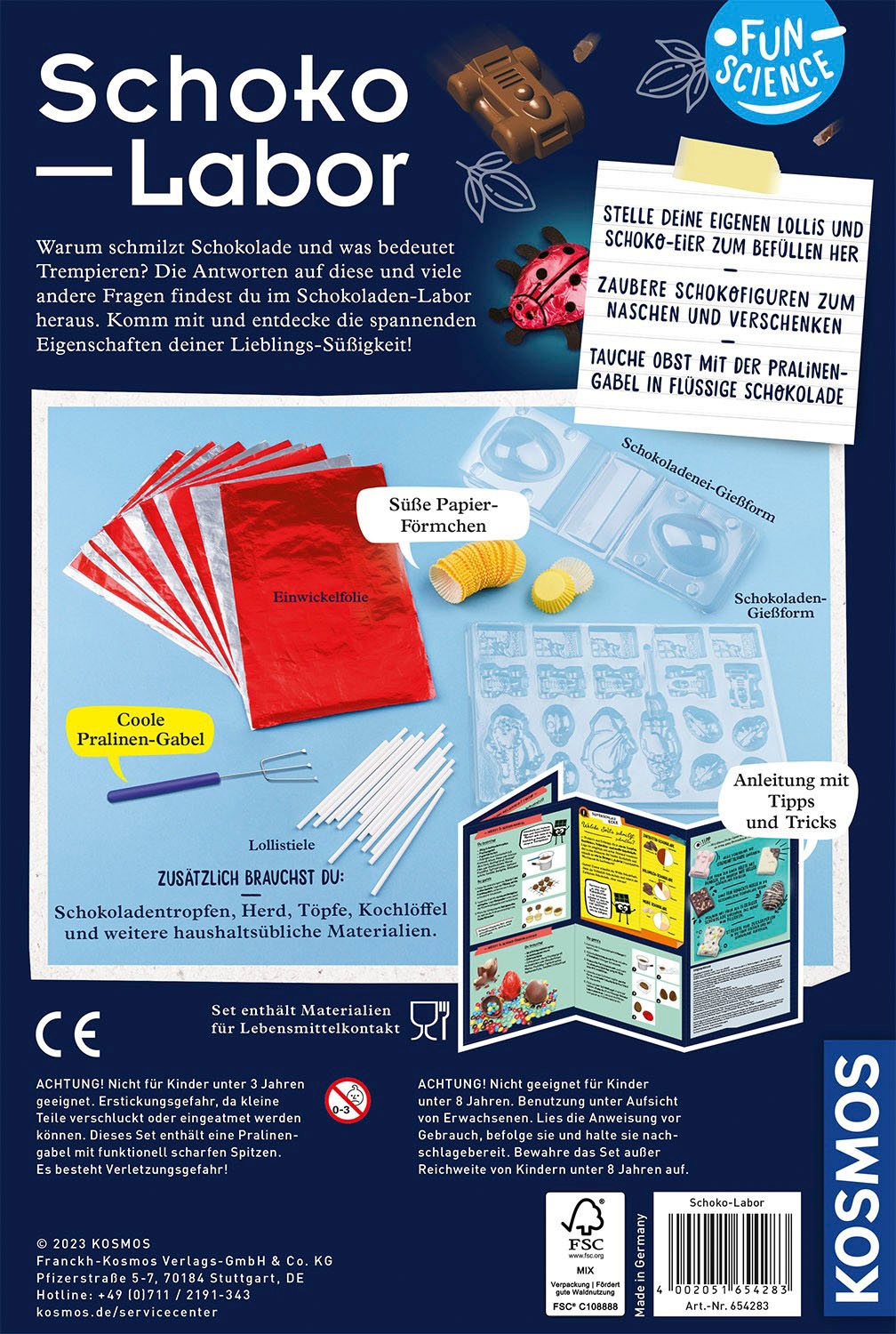Kosmos Experimentierkasten »Fun Science Schoko-Labor«, Made in Germany