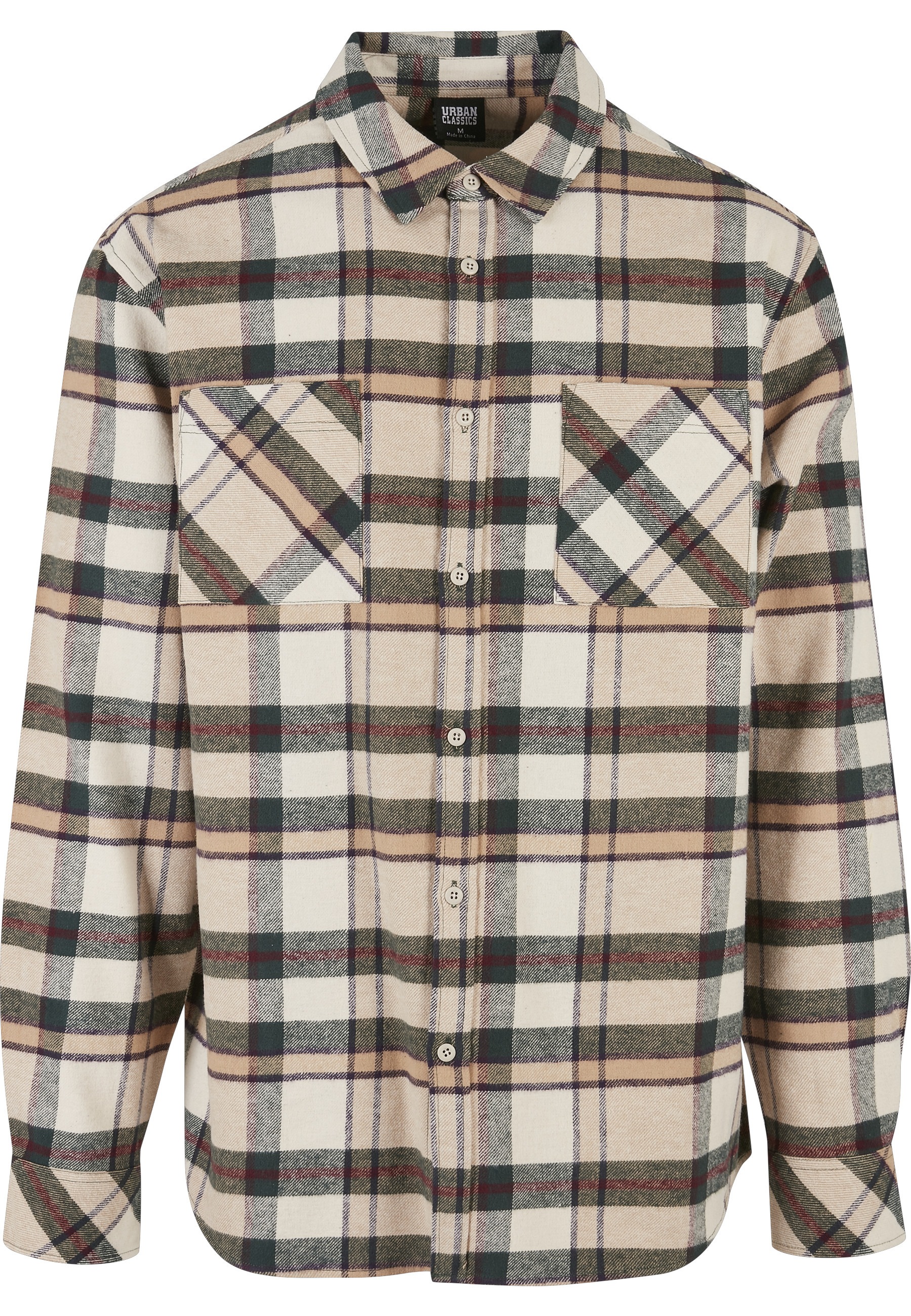 URBAN CLASSICS Langarmhemd »Urban Classics Herren Checked Mountain Shirt« 1 Stk.