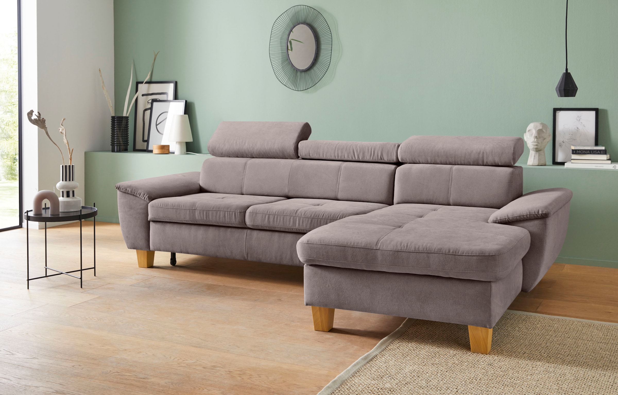 exxpo - sofa fashion Ecksofa "Enya, aufwendige Detailverarbeitung, hoher Si günstig online kaufen