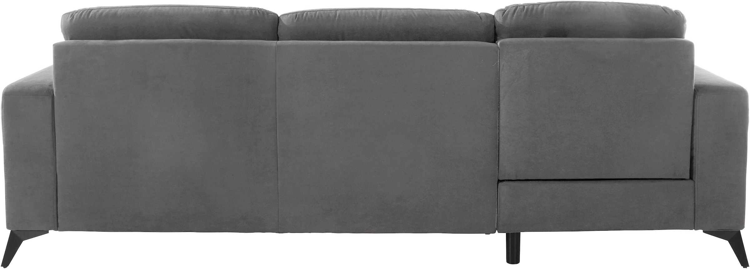 Places of Style Ecksofa »Lolland L-Form«, Wahlweise mit Bettfunktion und Bettkasten, Federkern
