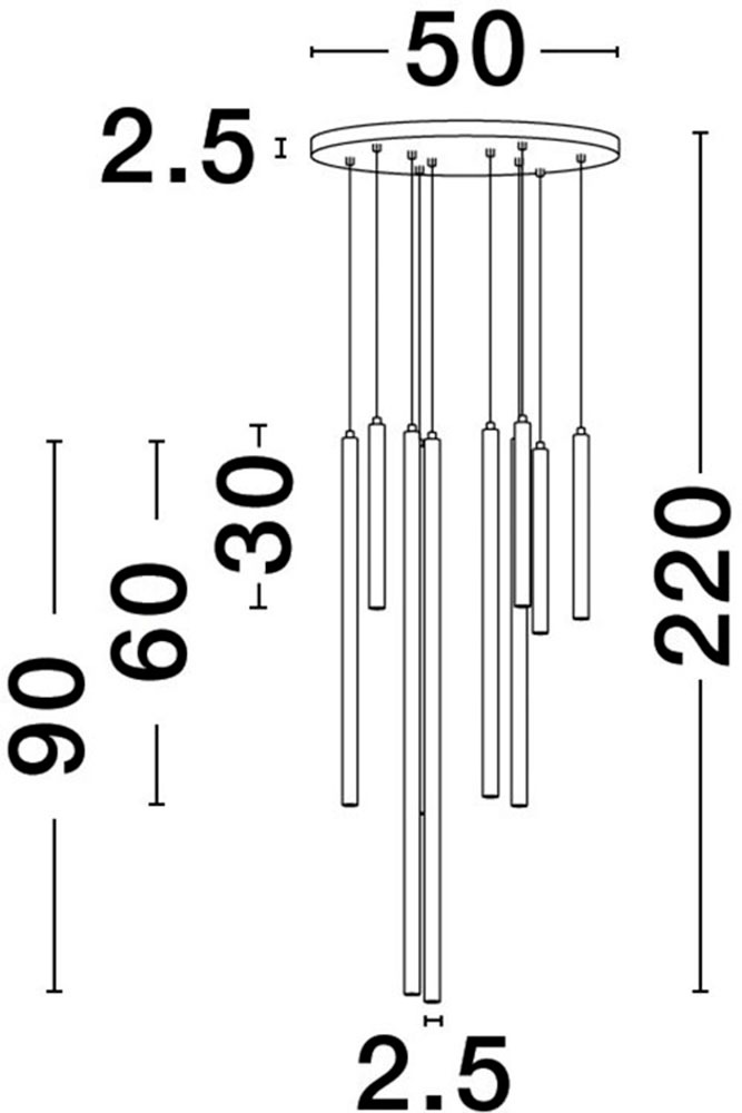 Nova Luce LED-Hängeleuchte »TRIMLE« LED-Modul 1 Stk. Warmweiß