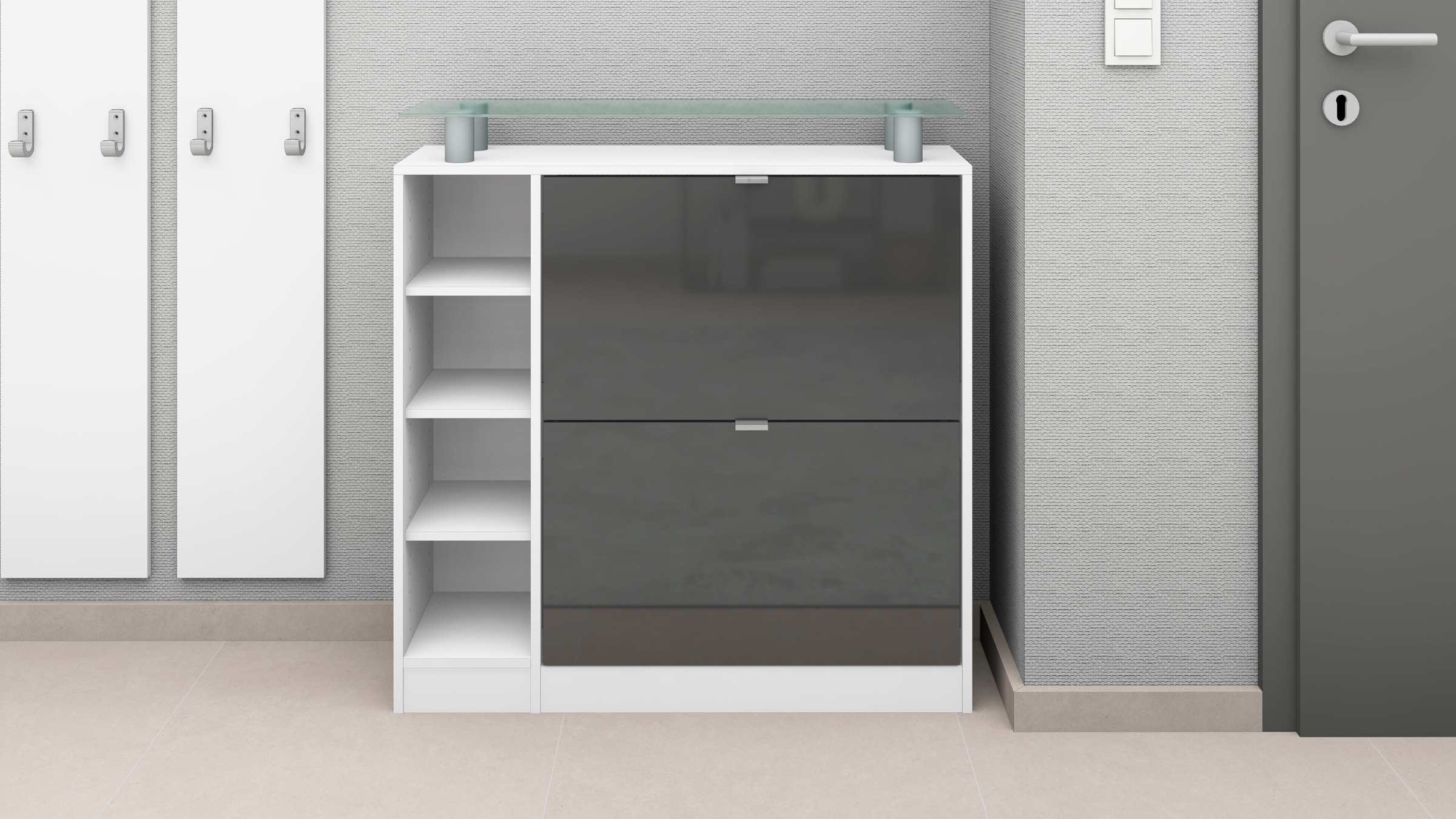 borchardt Möbel Schuhschrank "Dolly, Schuhregal, Schuhkipper mit Glasablage günstig online kaufen