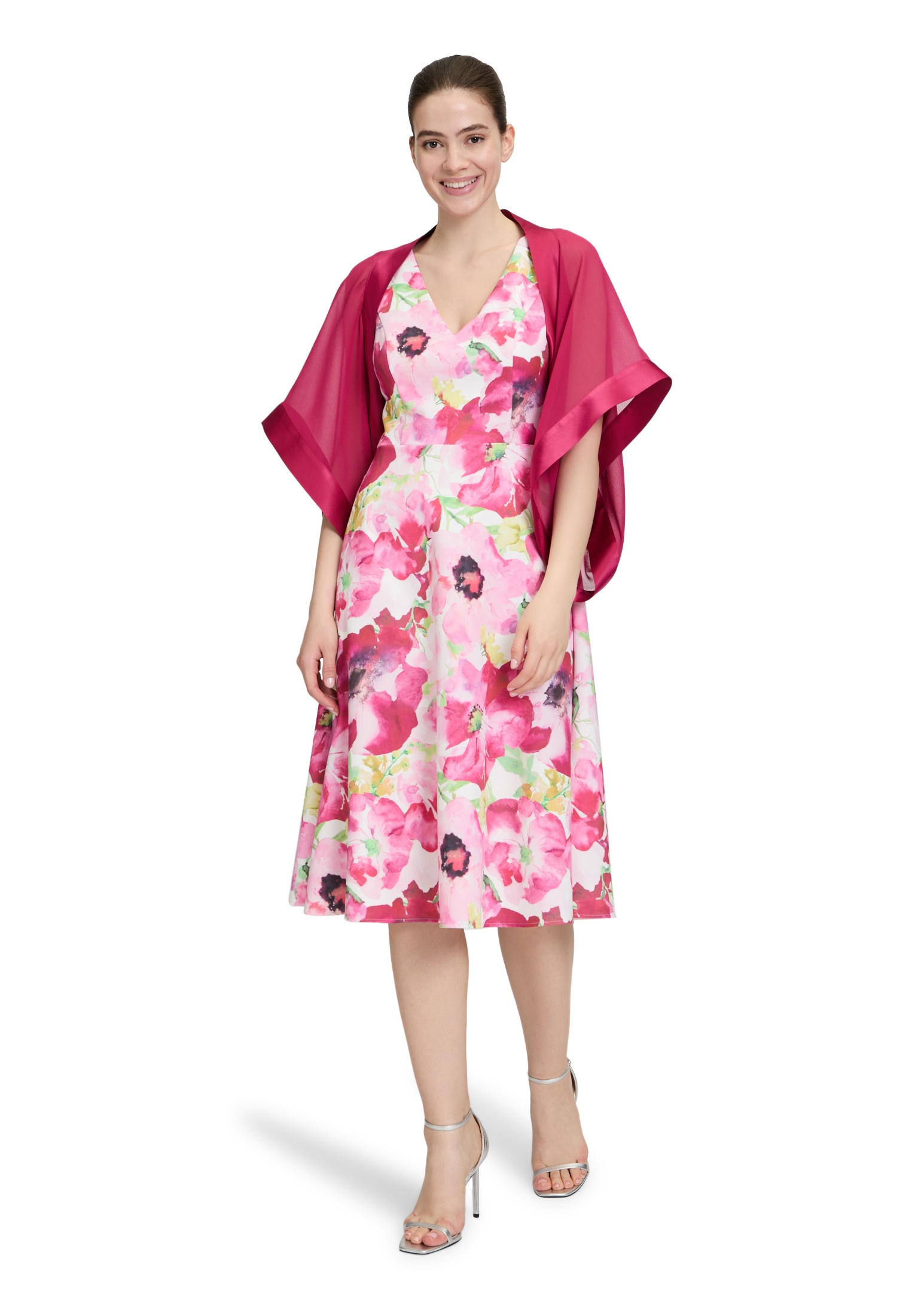 Vera Mont Bolerojacke »Vera Mont Chiffonstola mit 3/4 Arm«, ohne Kapuze