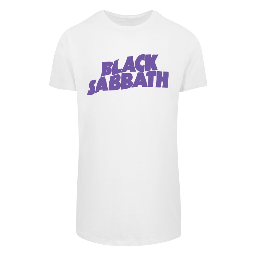 F4NT4STIC T-Shirt »Black Sabbath Heavy Metal Band Wavy Logo Black«