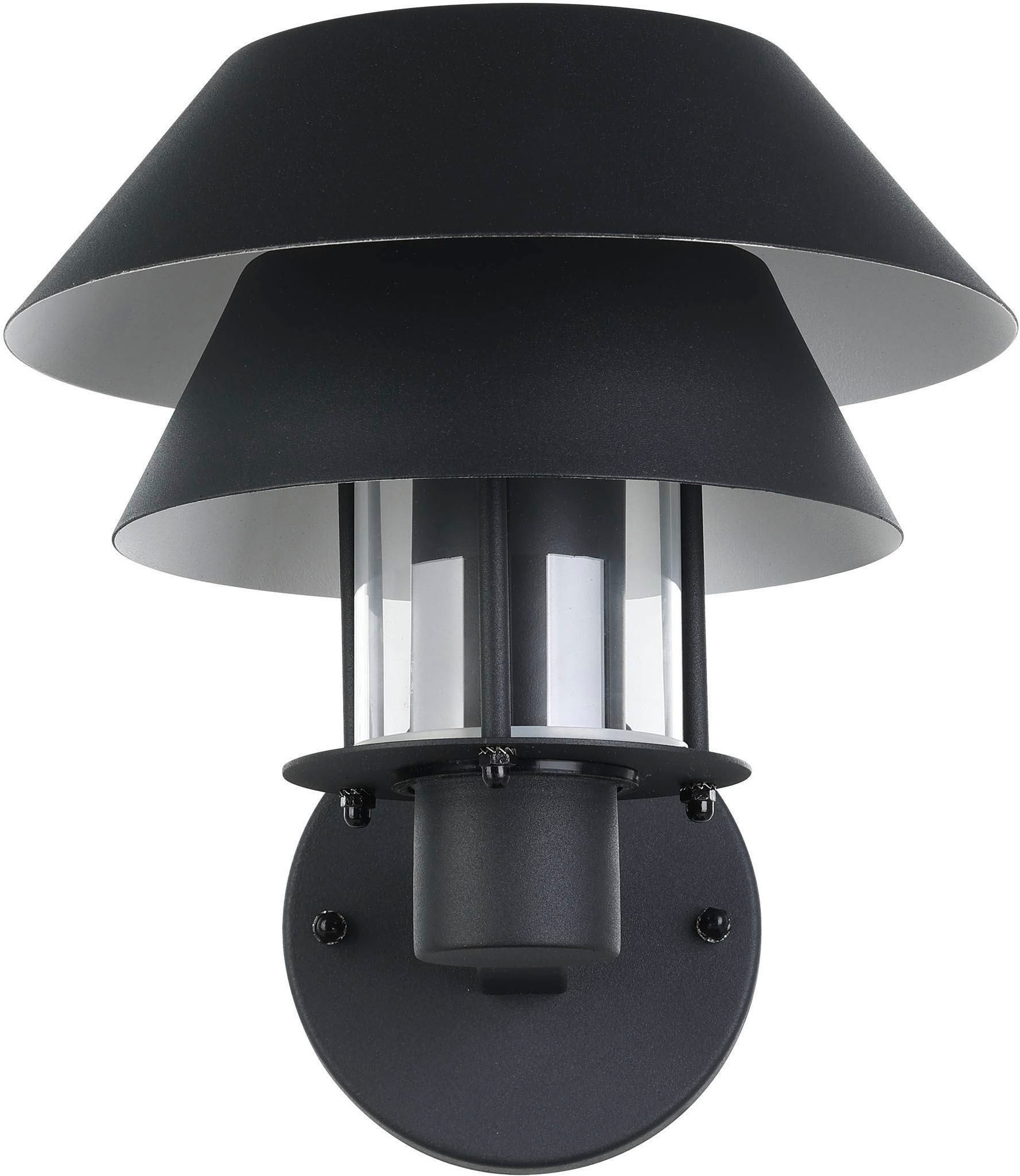 EGLO Wandleuchte »Chiappera Wandlampe, Außenbeleuchtung, Außenlampe, Metall, E27, IP44« E27 1 Stk. Wand-/Deckenleuchte - L22 x H22,5 x AL24,5 cm - schwarz, weiß