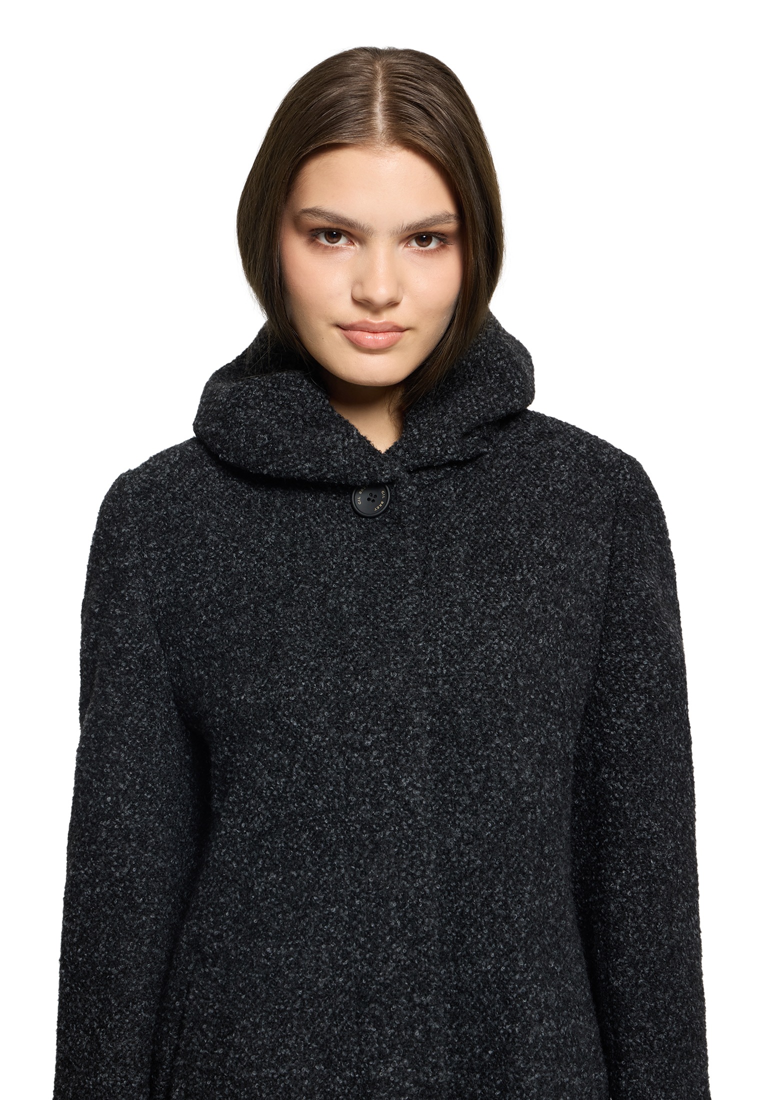 Gil Bret Wolljacke ohne Kapuze mit extra hohem Kragen