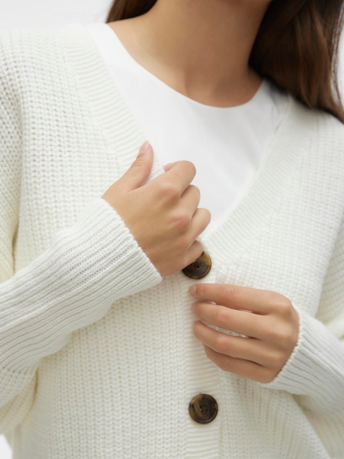 Thumbnail - Vero Moda Strickjacke "VMLEA LS V-NECK CUFF CARDIGAN NOOS", Rippstrick