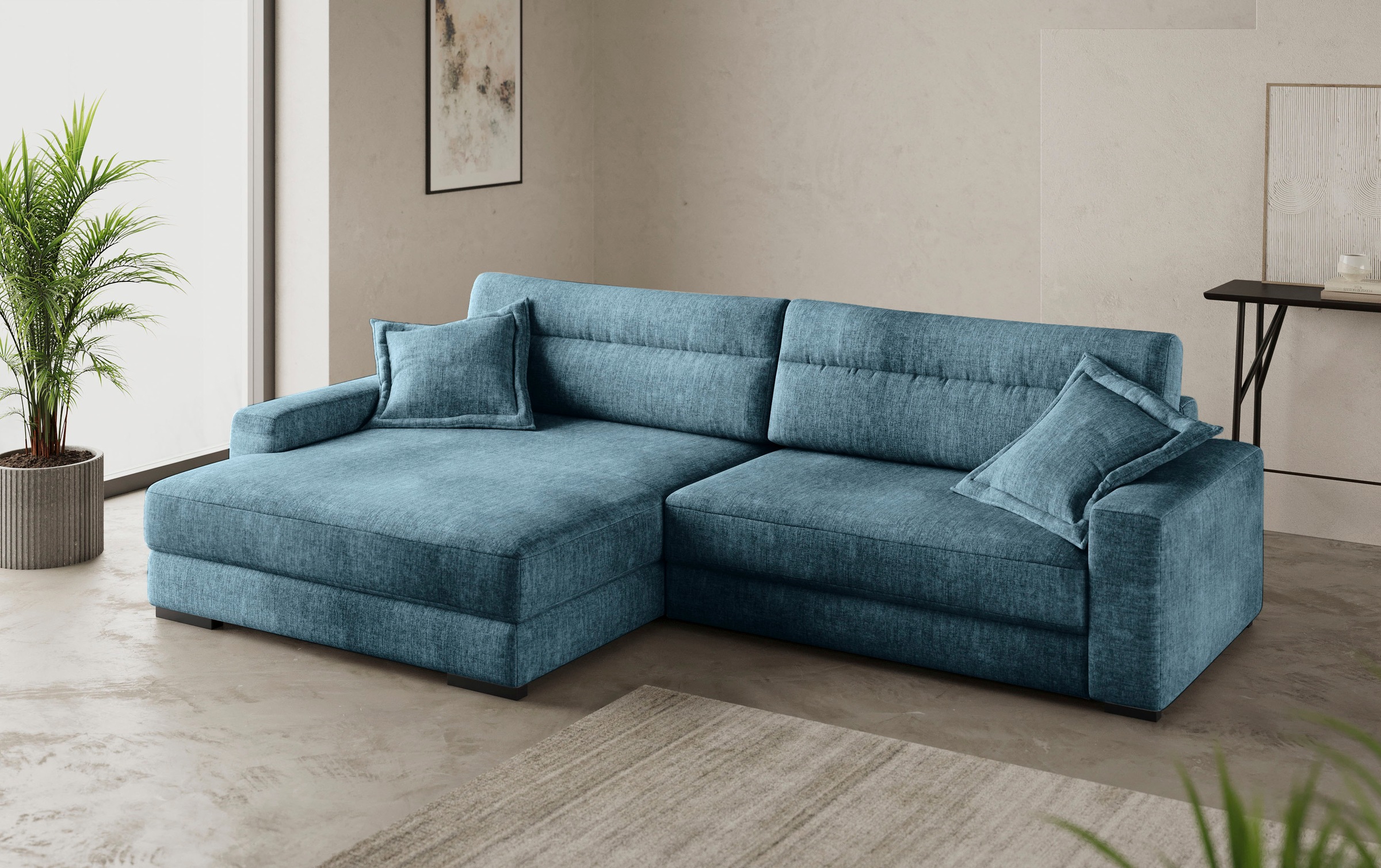 Mr. Couch Ecksofa »Marcello DuraFlex L-Form«, EasyBett, Bettkasten, Kaltschaumpolsterung, bis 140 kg belastbar