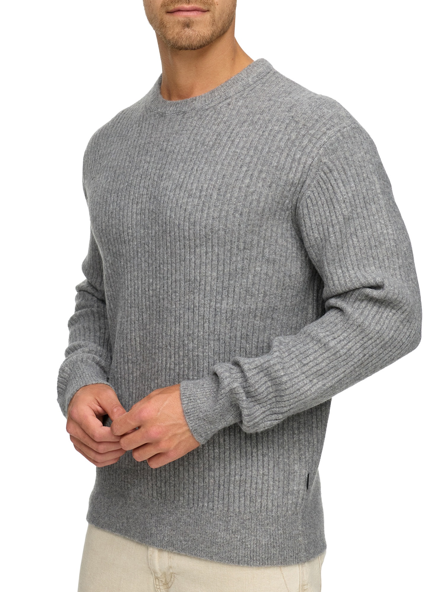 Indicode Rundhalspullover "INBertram O-neck" günstig online kaufen