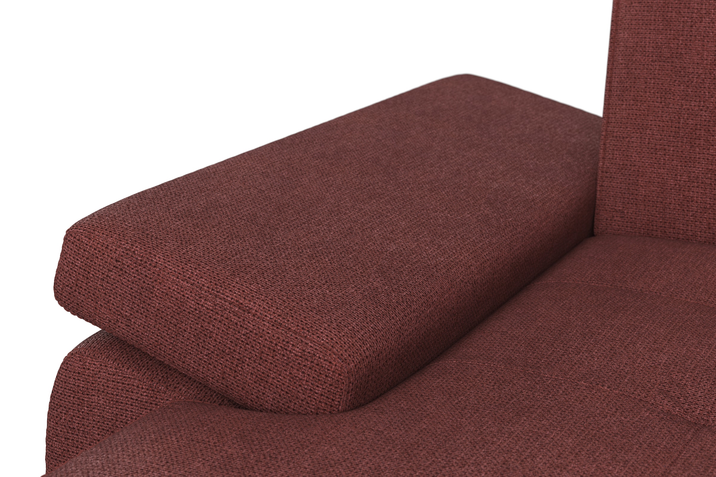 DOMO collection Wohnlandschaft »Capelo, komfortabel, klare Linien zeichnen dieses Design aus, U-Form«, mit Armteilverstellung, wahlweise mit Bettfunktion, Federkern