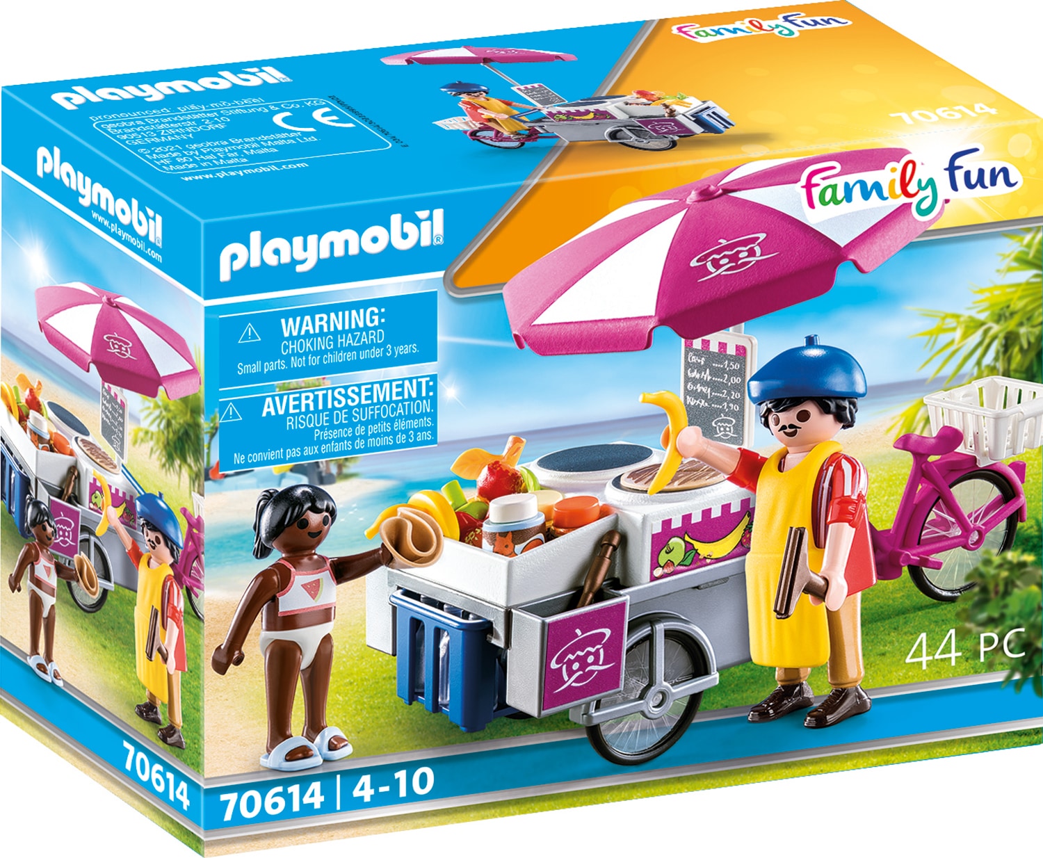 Playmobil® Konstruktions-Spielset »Mobiler CrÃªpes-Verkauf (70614), Family Fun«, (44 St.), Made in Europe