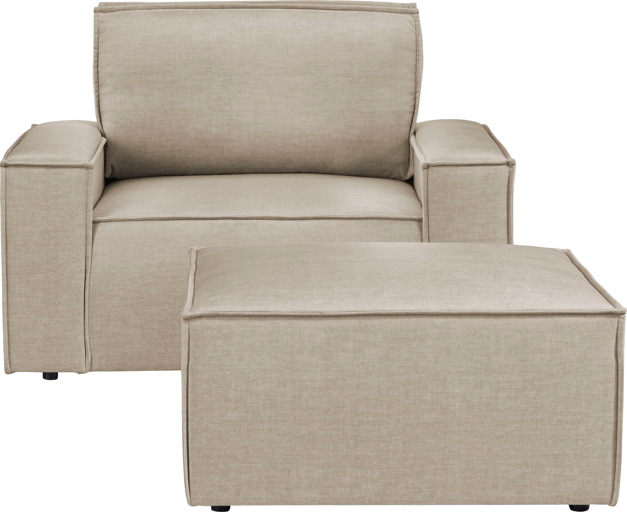 Home affaire Sessel "SHERWOOD", Loveseat und Hocker im Set, passend zur Pol günstig online kaufen