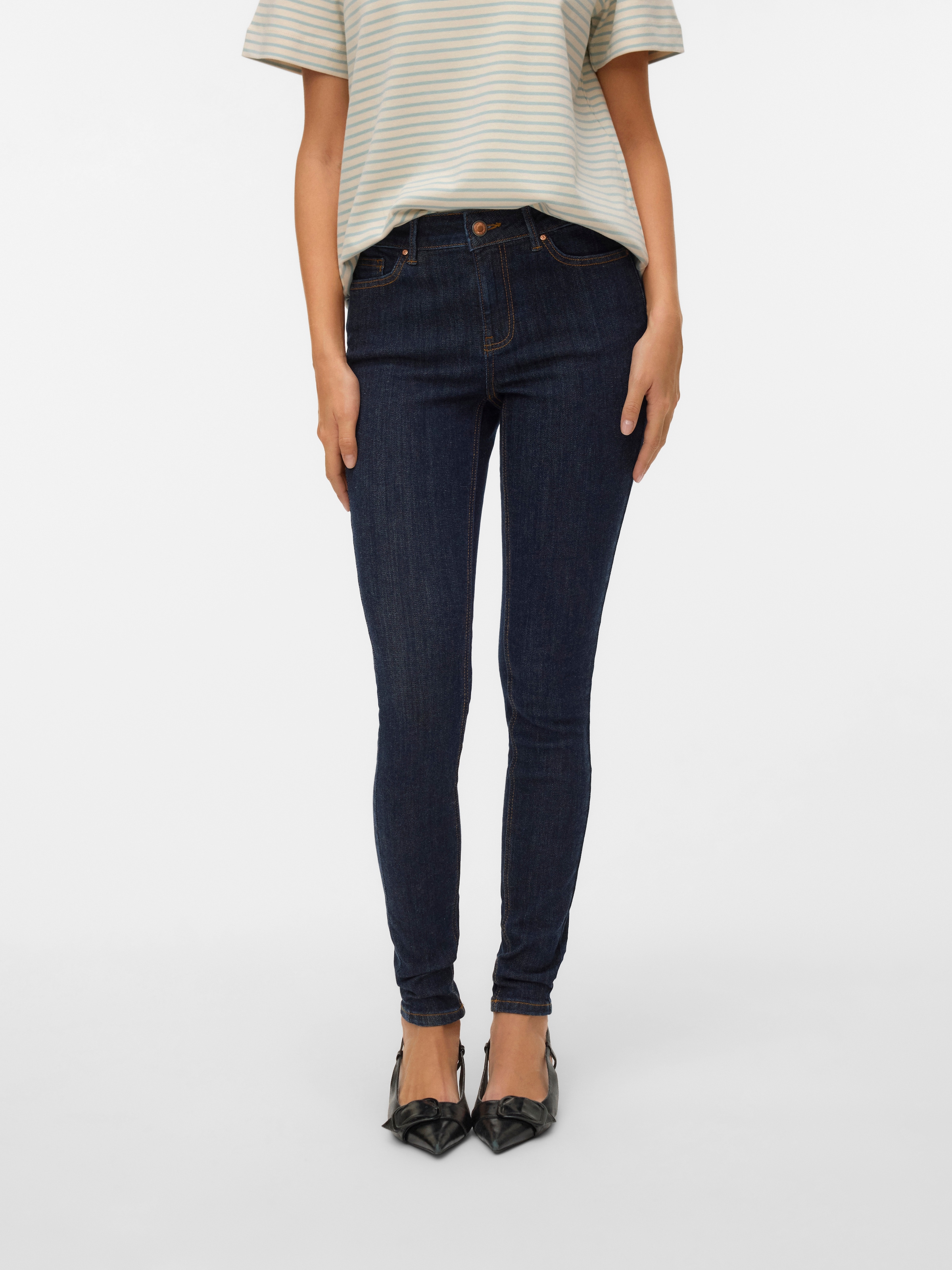 Vero Moda Skinny-fit-Jeans "VMFLASH MR SKINNY JEANS LI3190 NOOS" Baumwollmi günstig online kaufen
