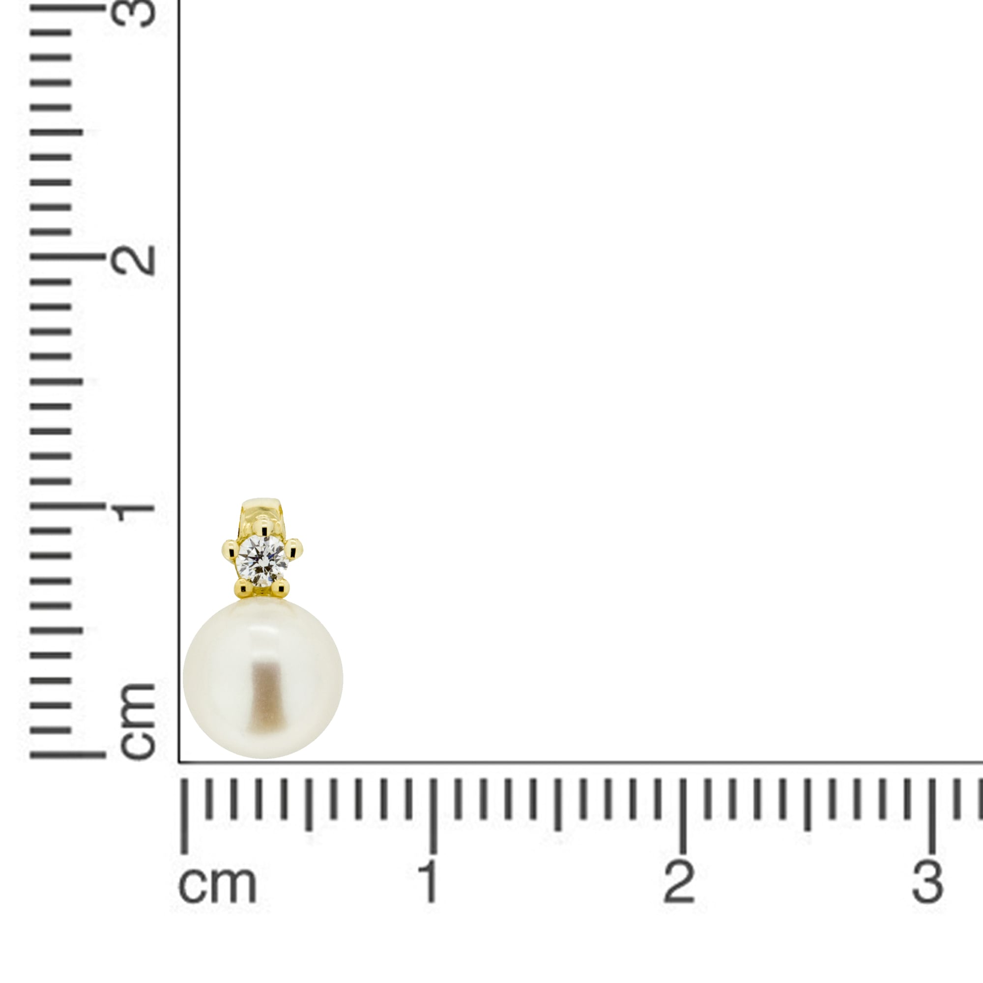 Orolino Kettenanhänger »585 Gold mit Brillant 0,03ct. + Perle weiß 5,5-6mm«