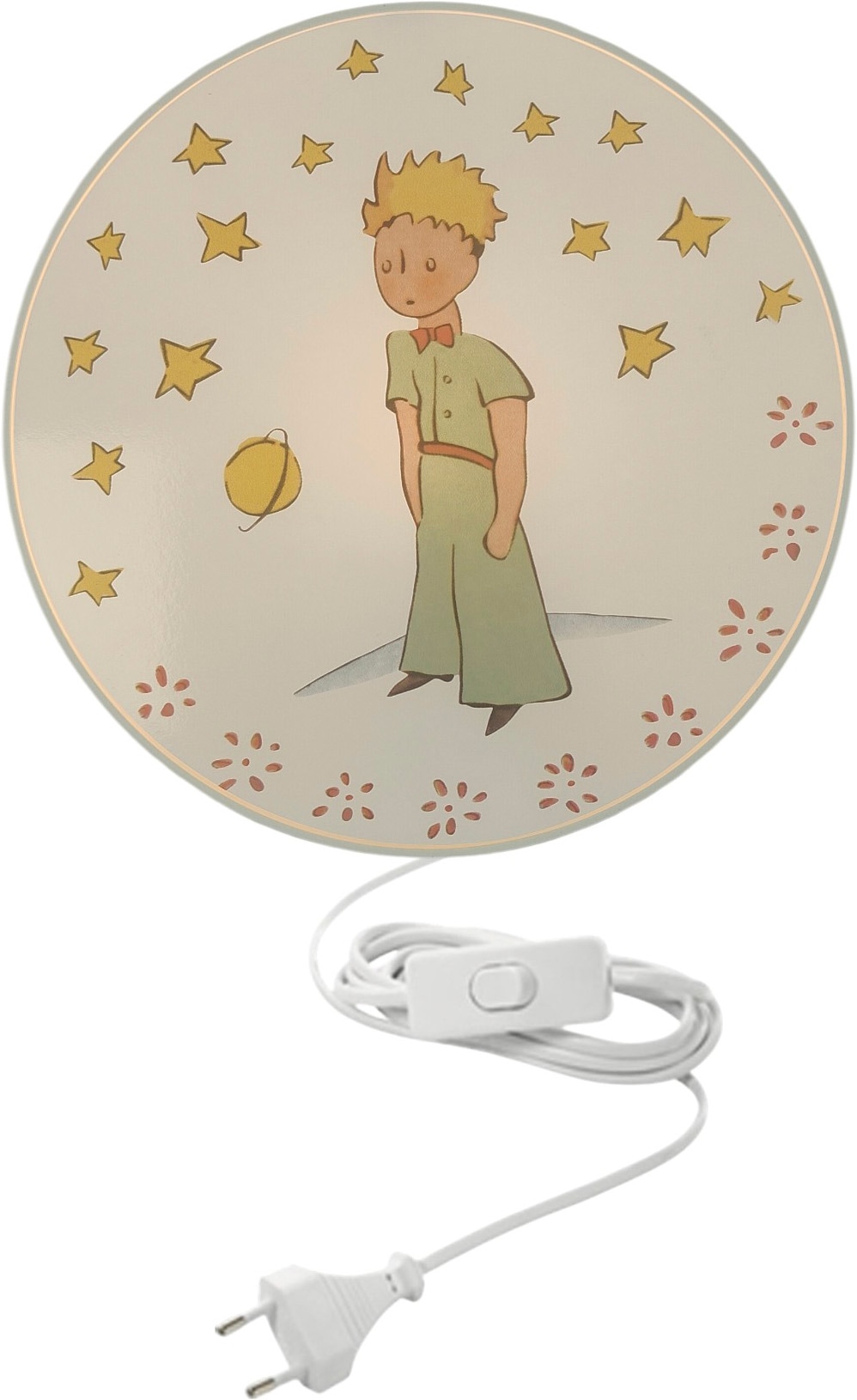 niermann Wandleuchte »Kinderlampe mit Motiv "Der kleine Prinz", Kinderzimmer« E14 1 Stk. bruchsicheres Gehäuse, Schalter im Anschlusskabel, Made in Germany