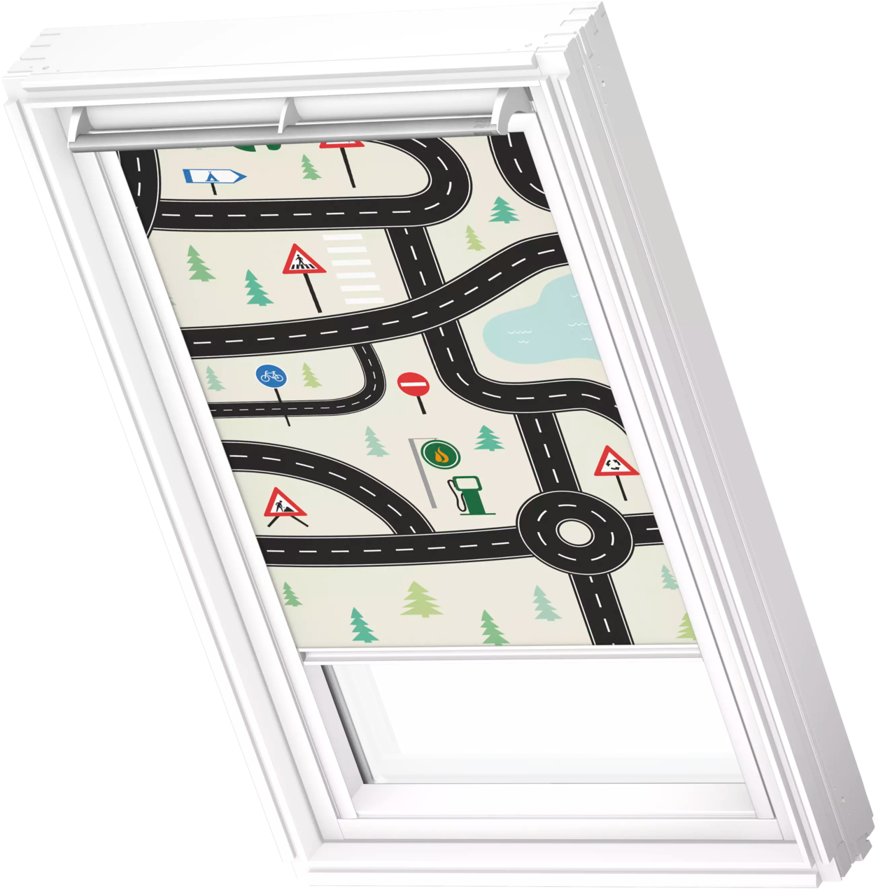 VELUX Verdunklungsrollo "DKL 4655SWL, Motiv: Kids Straßen"