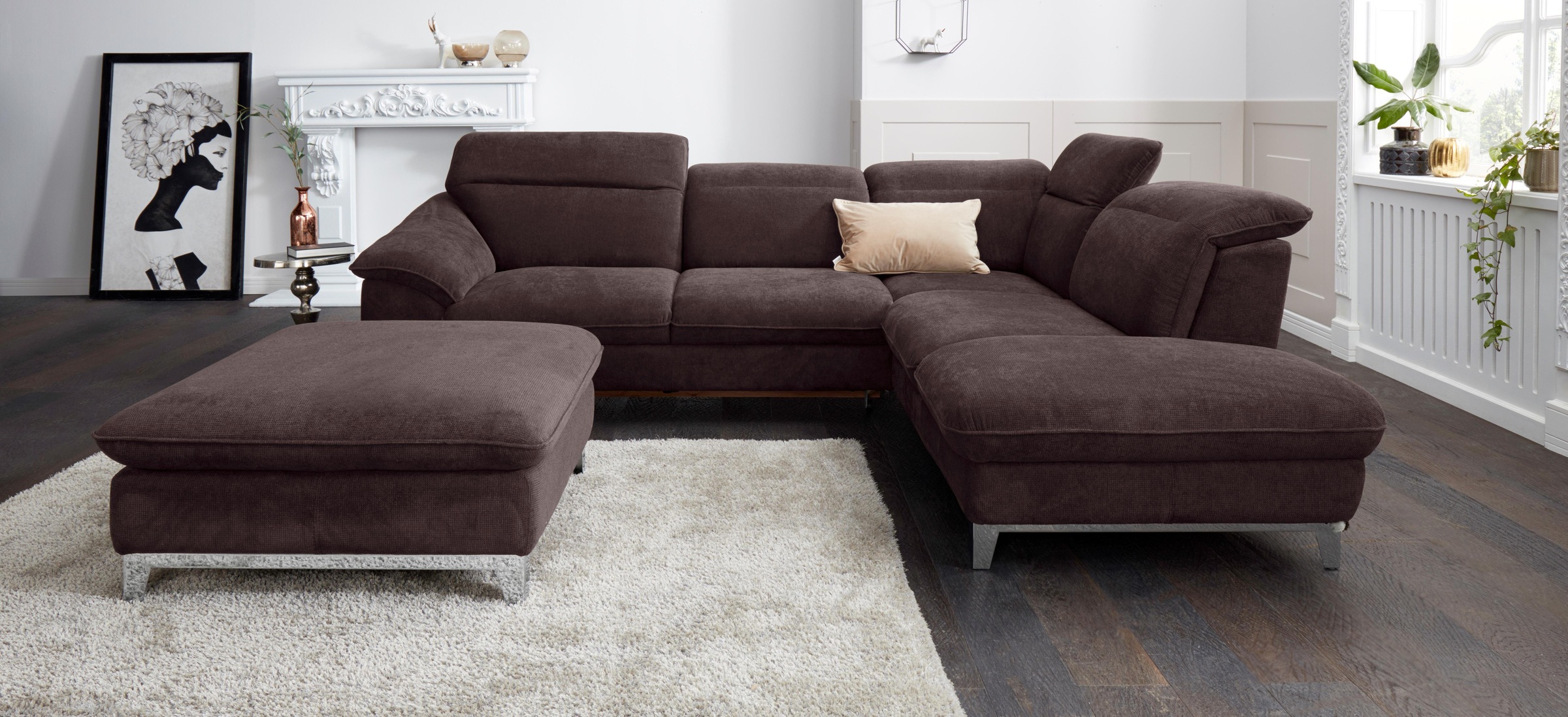 COTTA Polstergarnitur "Teresa L-Form", (Set), Set bestehend aus: Ecksofa mi günstig online kaufen