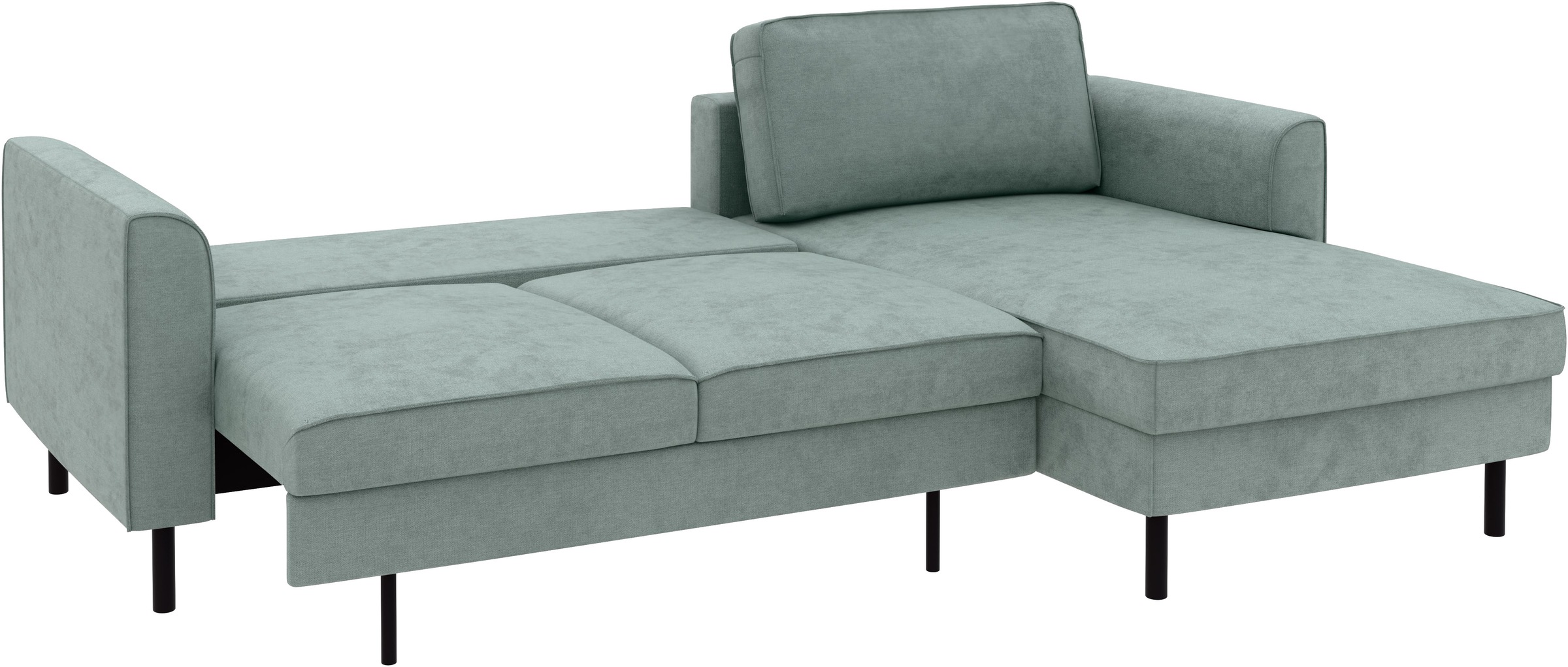 Home affaire Ecksofa »Booster Couch wahlweise mit Schlaffunktion und Bettkasten-auch in Cord«, Recamiere beidseitig montierbar, Sofa in L-Form, 232 cm
