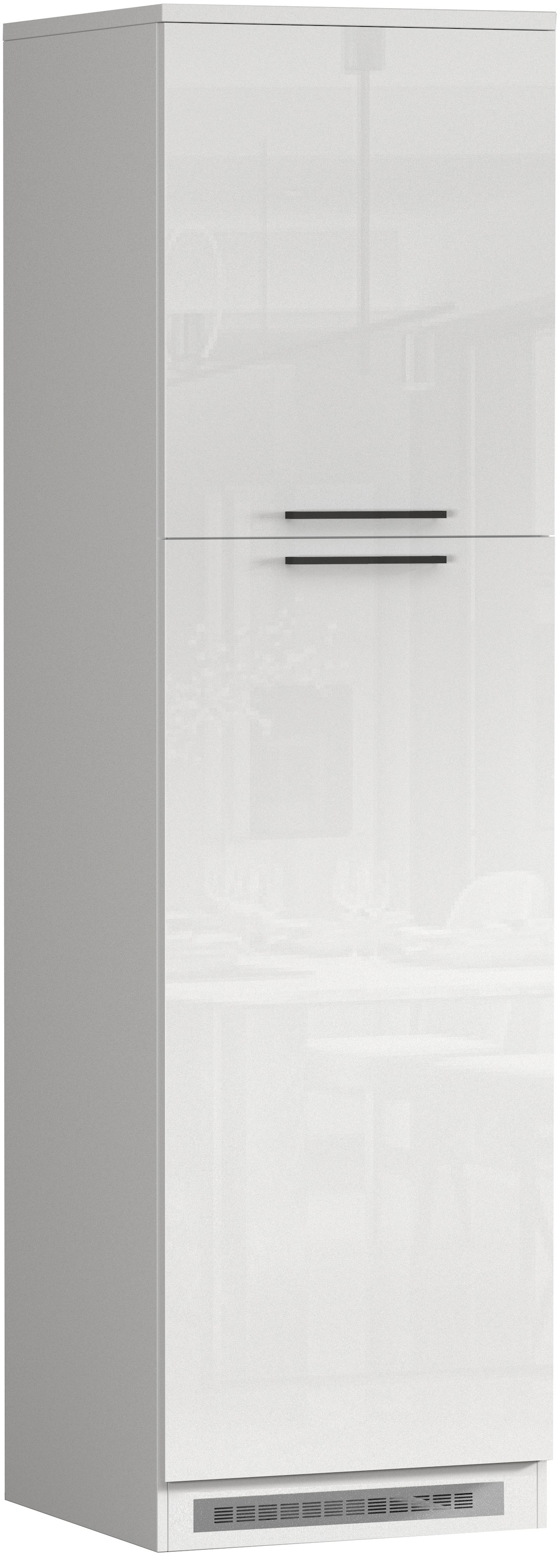 KOCHSTATION Kühlumbauschrank "Luna, Kühlschrank-Umbau, Einbauschrank für Kühlschrank, Made in Italy" B/T/H: 60×60×214,5 cm, für zwei Kühlschrankhöhen vorbereitet