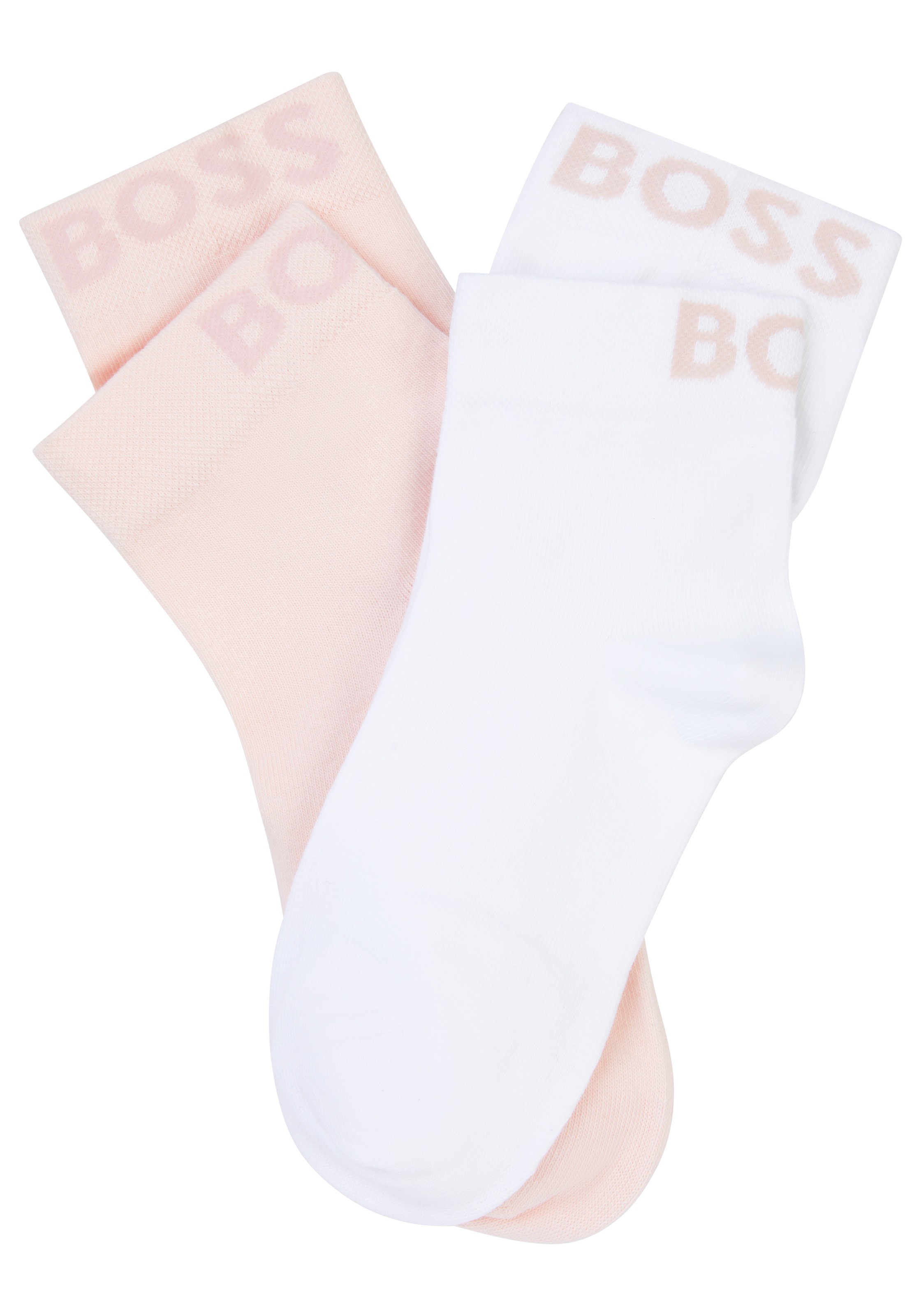BOSS Freizeitsocken "2P SH Logo CC W", (Packung, 2 Paar, 2er), mit eingestr günstig online kaufen
