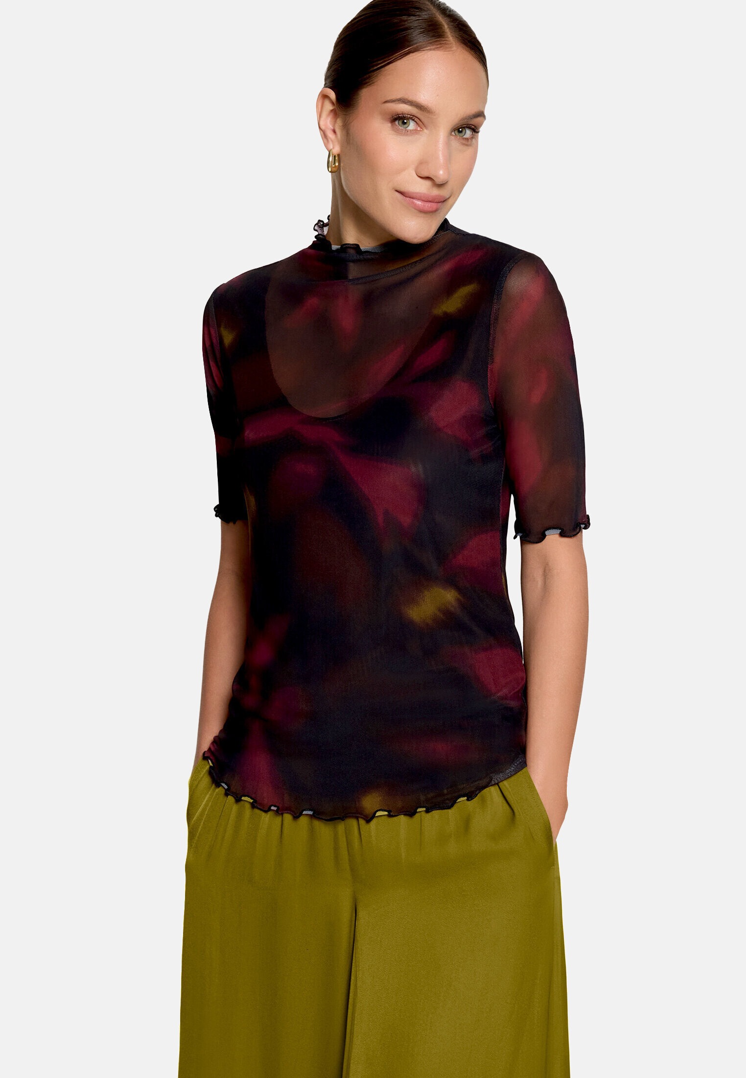 Zero Kurzarmshirt »Damen mit Muster« 1 Material