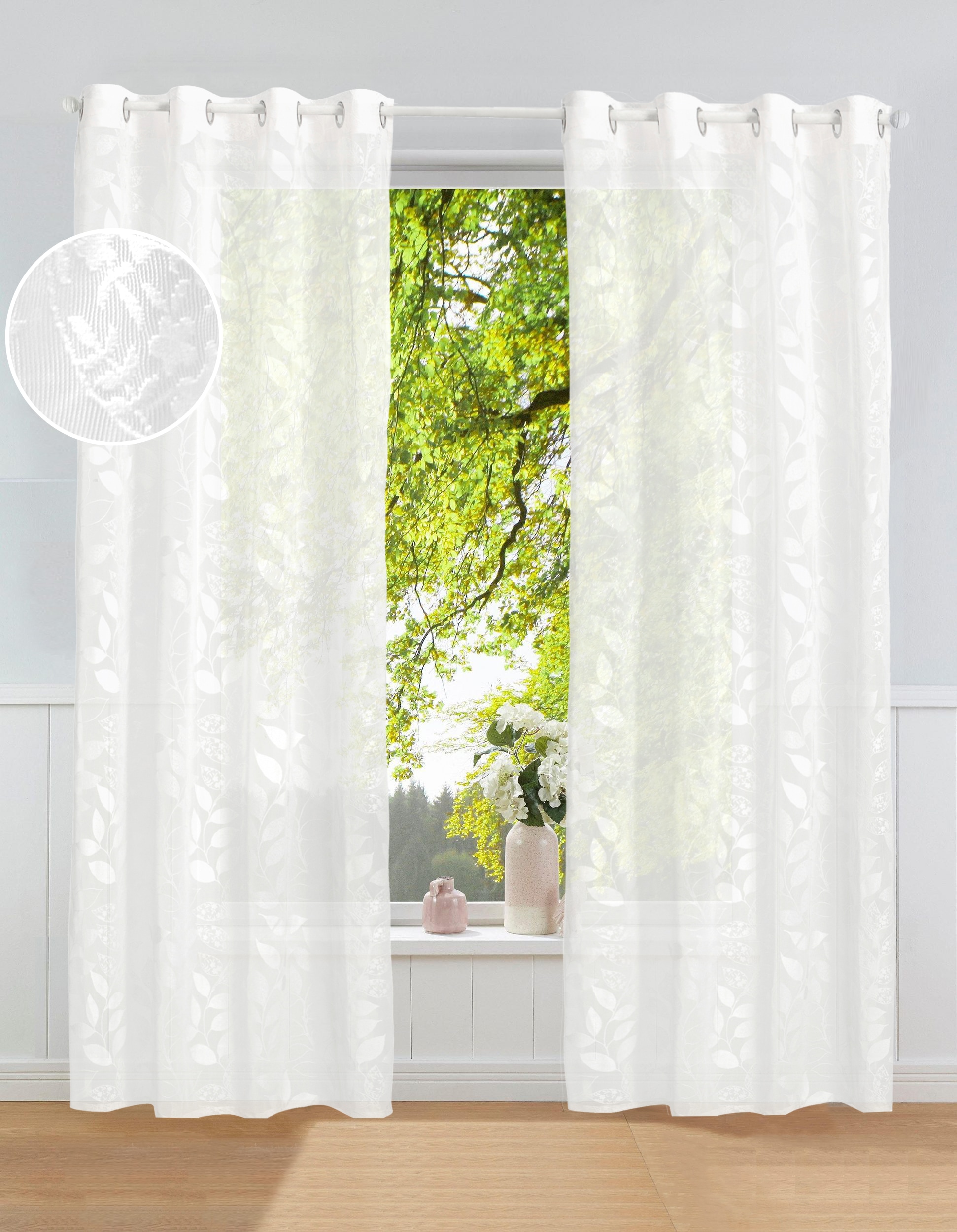 OTTO home Gardine "Inés" Ösen 1 Stk. tlg. günstig online kaufen