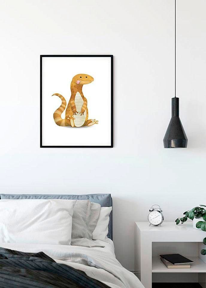 Poster »Cute Animal Lizard«, Tiere, (1 St.), Kinderzimmer, Schlafzimmer, Wohnzimmer
