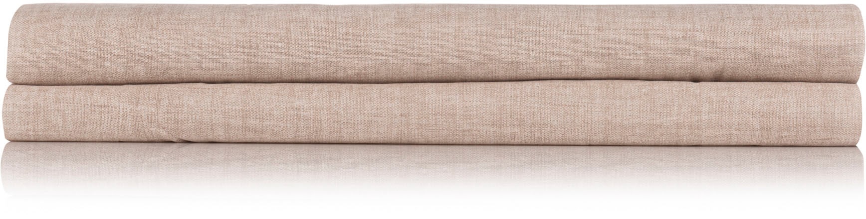 ZO HOME Spannbettlaken »Lino«, Laken aus 100% Baumwolle, Linen-look Print, Betttuch ab 90x200