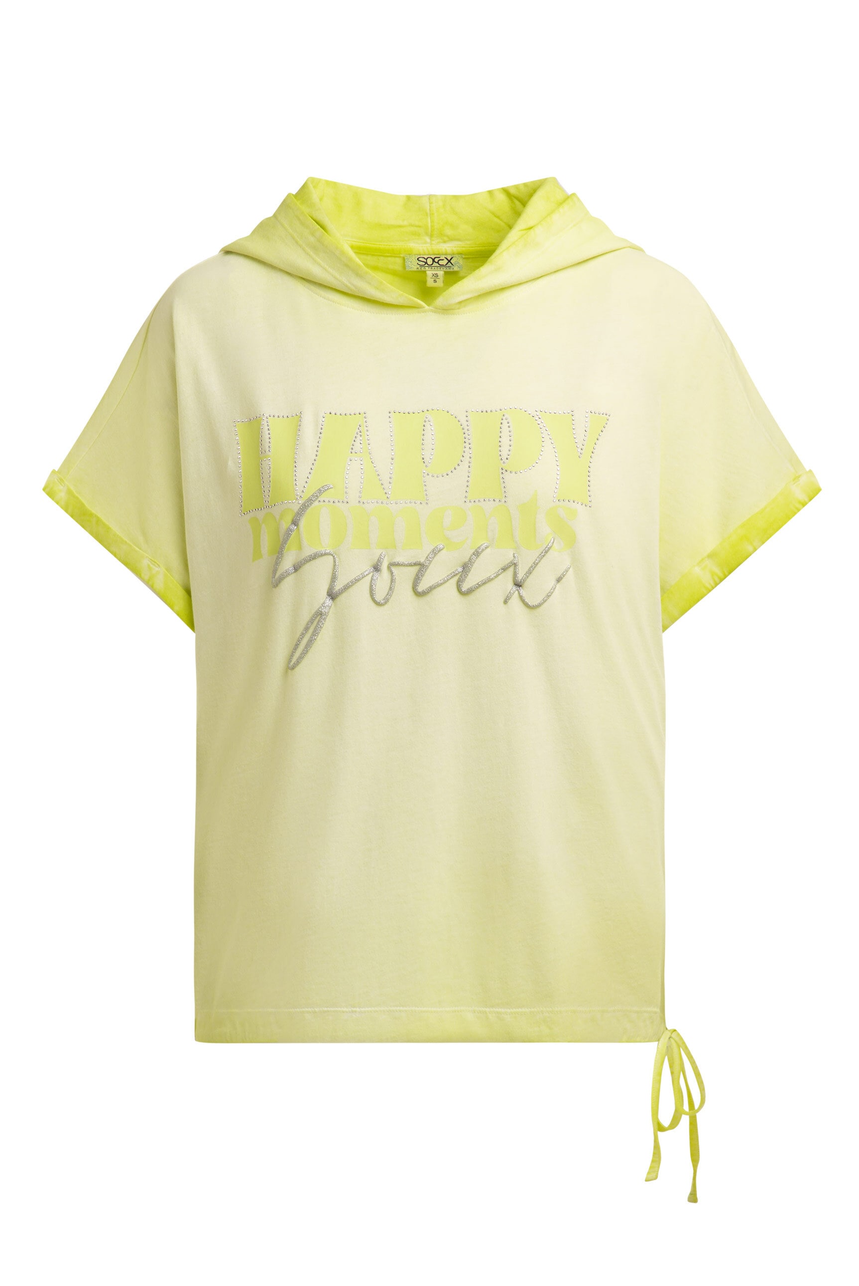 SOCCX Kapuzenshirt mit Bindeband am Saum