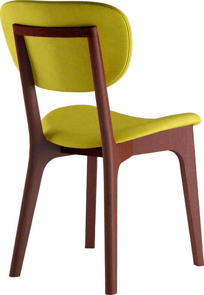INOSIGN Stuhl »COZY Made in Italy«, (Set), 2 St., Microfaser, Gestell in Buche, Kirsch- oder Nussbaum, Massivholz, Design Stuhl