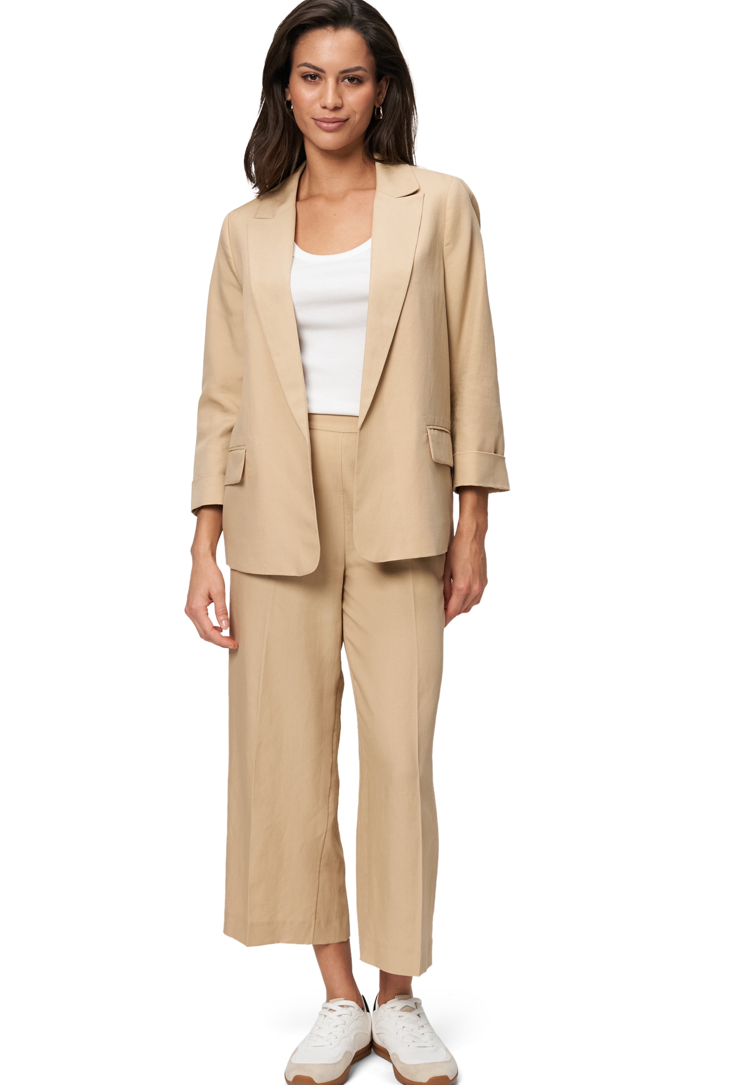 Zero Jackenblazer »zero Leinenblazer mit Taschenklappen«, Plain/ohne Details