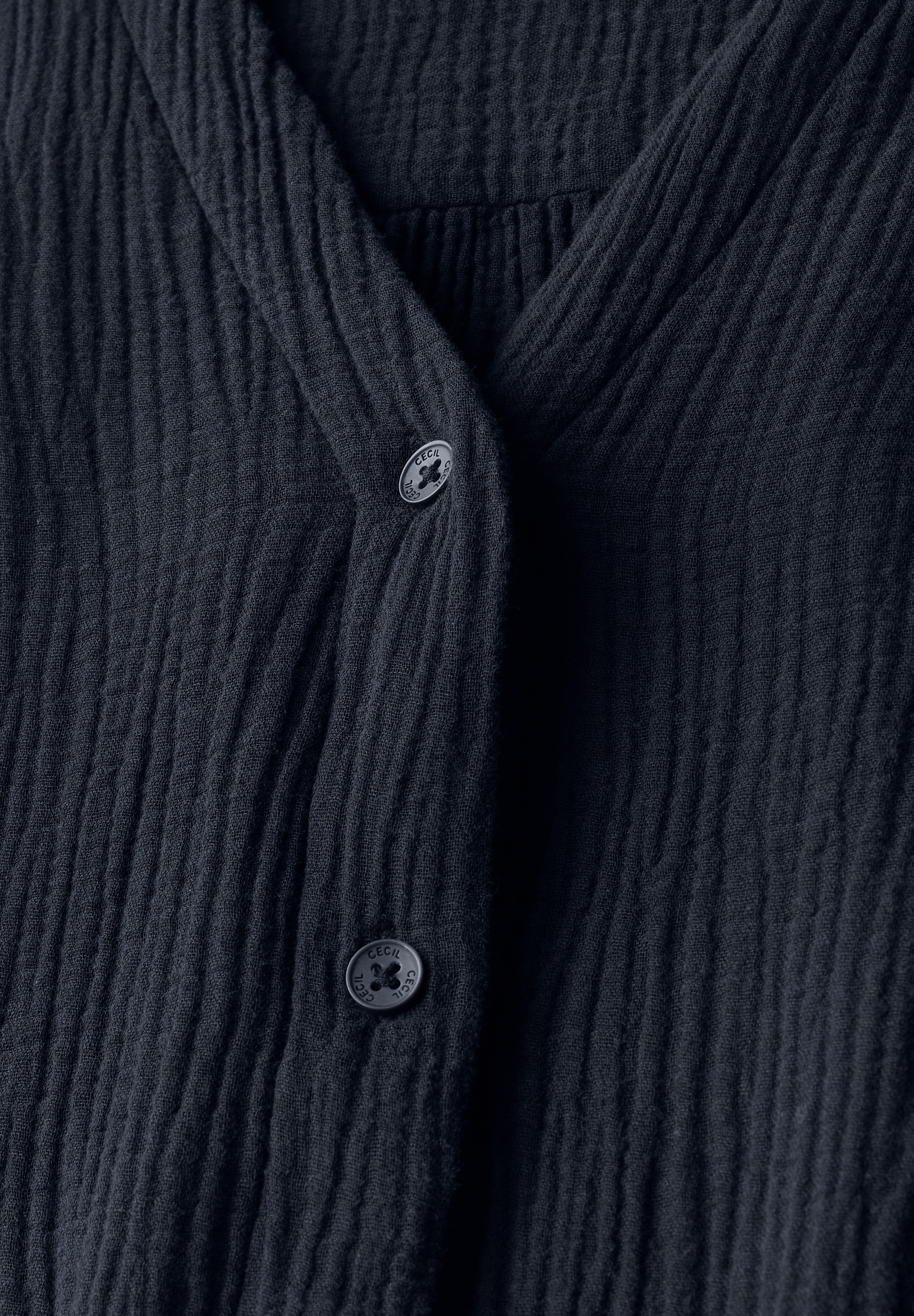 Cecil Shirtbluse, 3/4-Arm Musselin-Optik