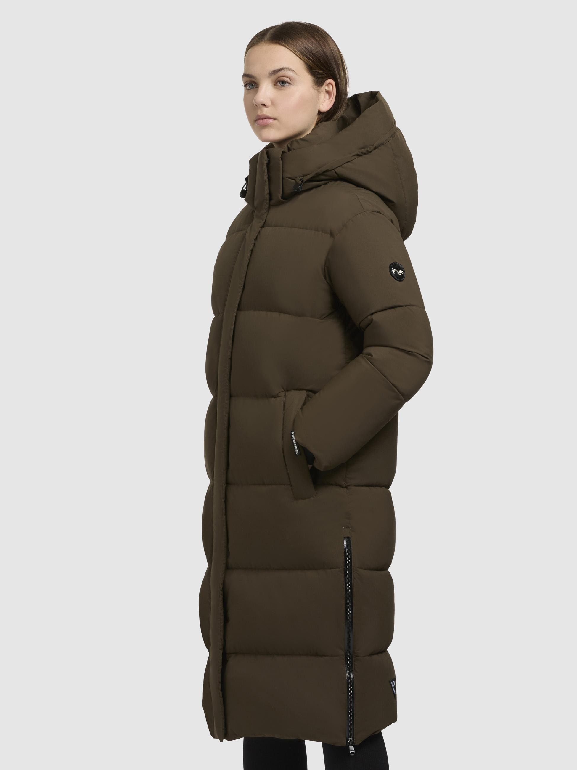 khujo Steppmantel »Rachel Matt-YM«, Warmer gesteppter Damen Mantel mit (abnehmbarer Kapuze)