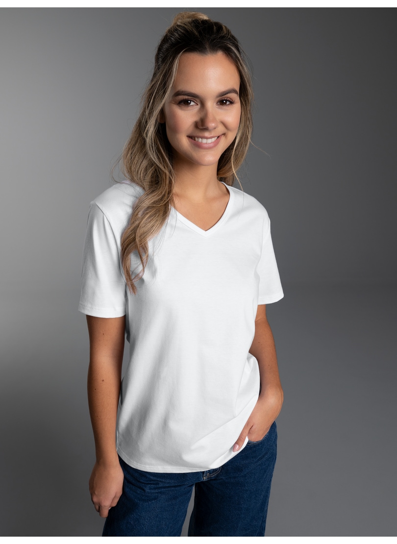 Trigema T-Shirt "TRIGEMA T Shirt aus Biobaumwolle mit V-Ausschnitt" 1