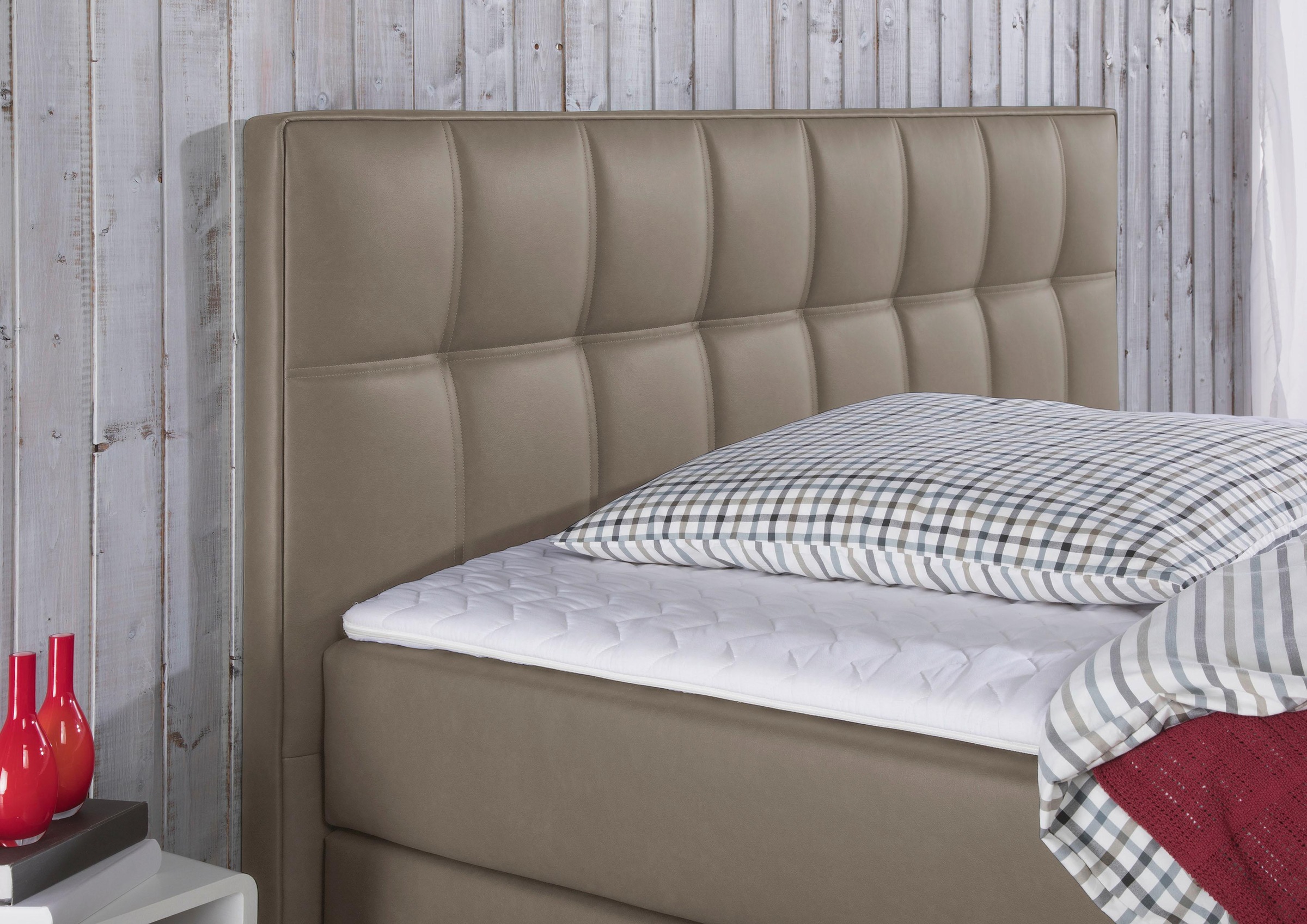 INOSIGN Boxspringbett »Tavira«, in 4 Breiten, 4 Farben und 3 Matratzenarten, incl. Topper