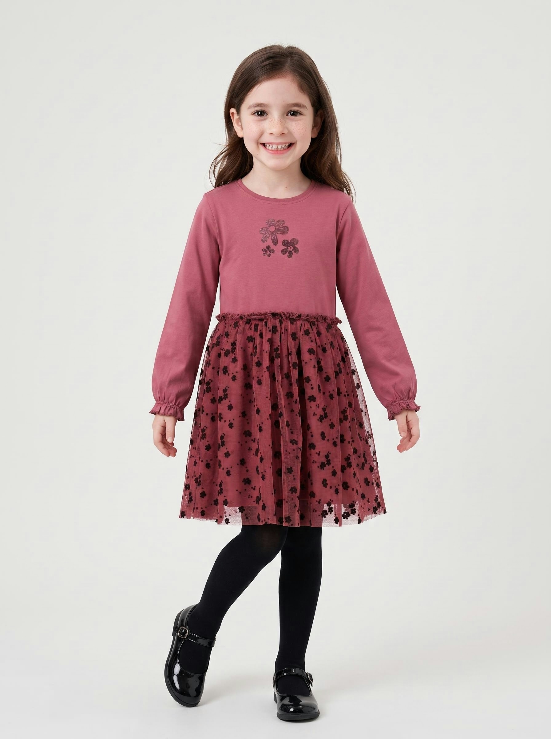 Blue Seven Jerseykleid mit aufgesetztem Tüllrock