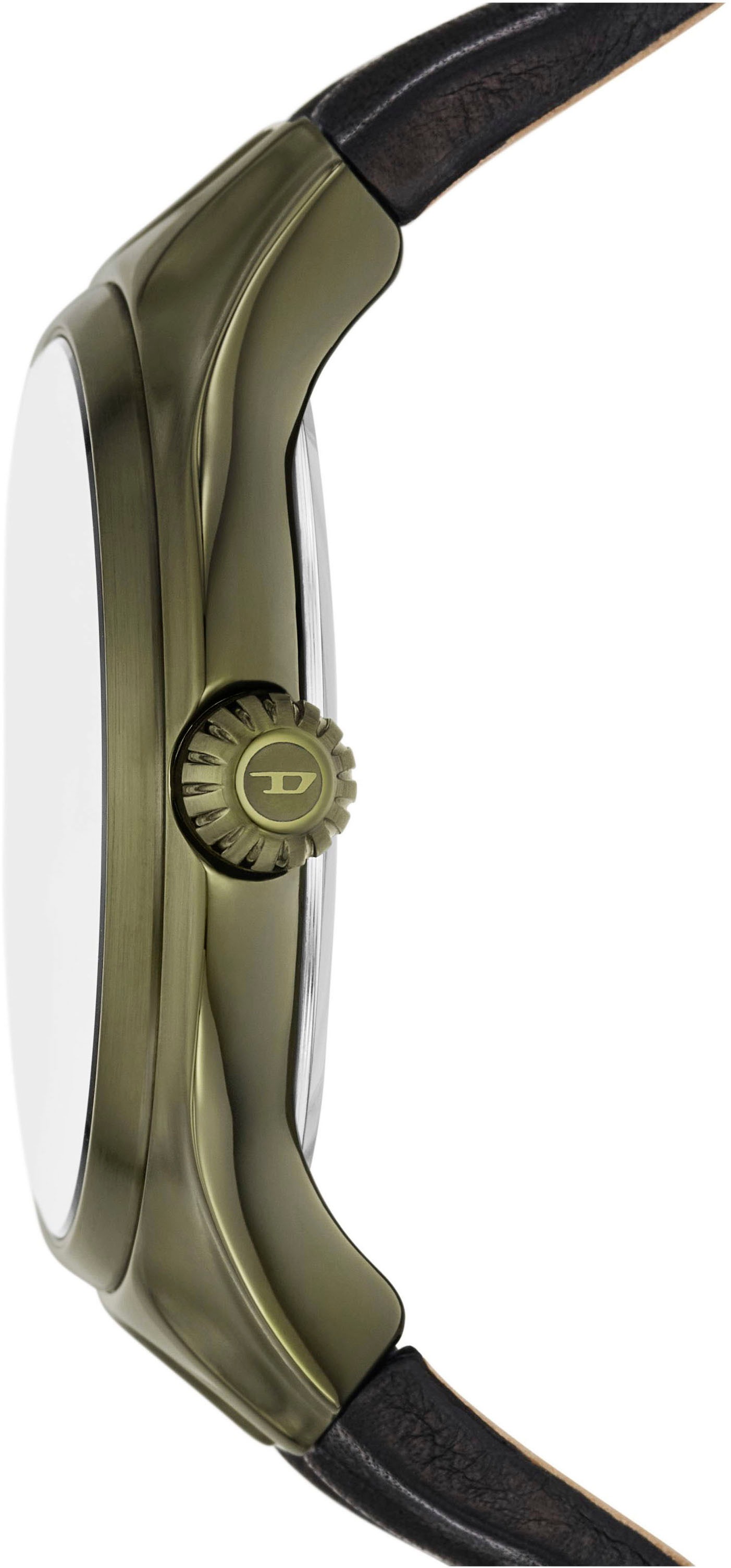 Diesel Quarzuhr »STREAMLINE«, Armbanduhr, Herrenuhr, Lederarmband, analog