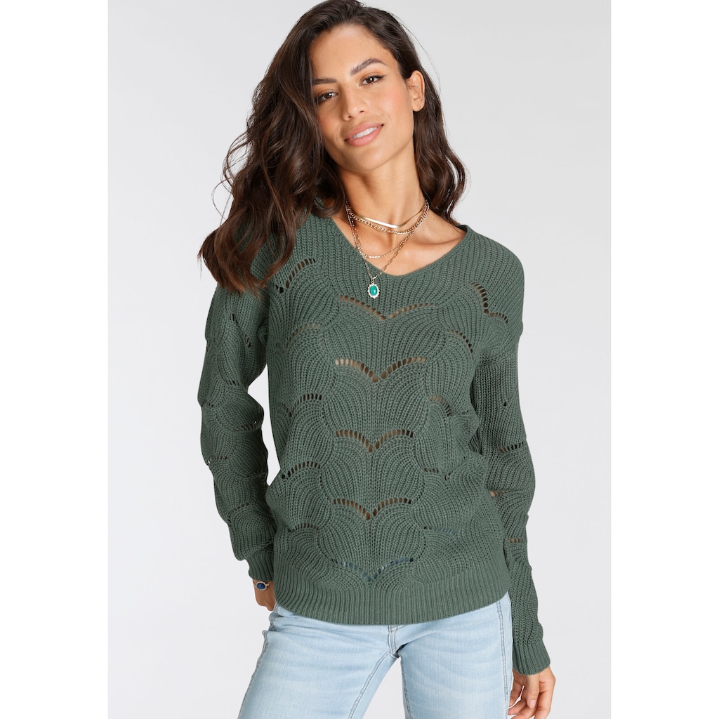 Laura Scott V-Ausschnitt-Pullover