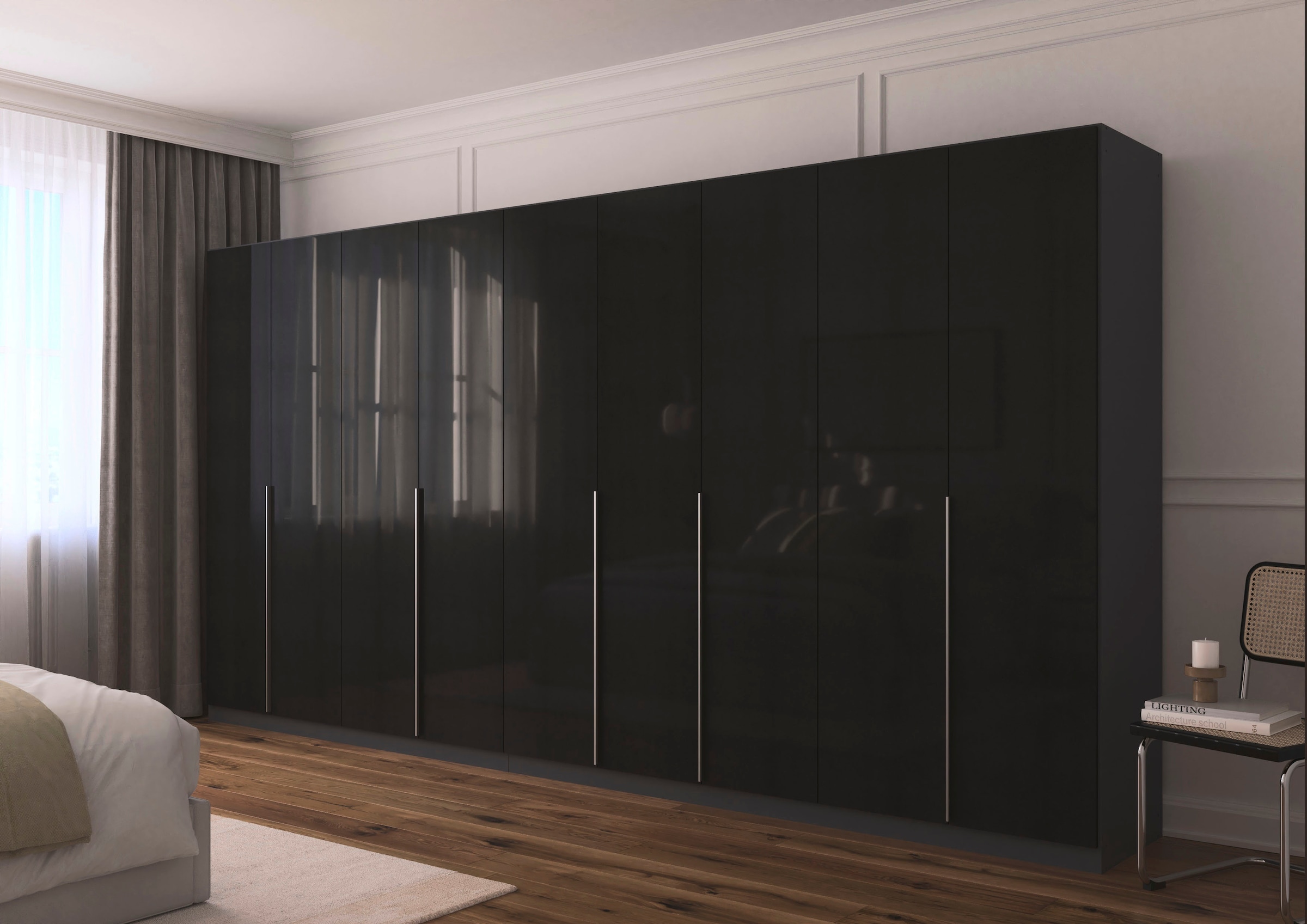 OTTO home Drehtürenschrank "AGORDO" in zwei Griff-Farben, Breiten 91-405 cm, Dekor- oder Hochglanzfront, in 8 Breiten & 2 Höhen, MADE IN GERMANY