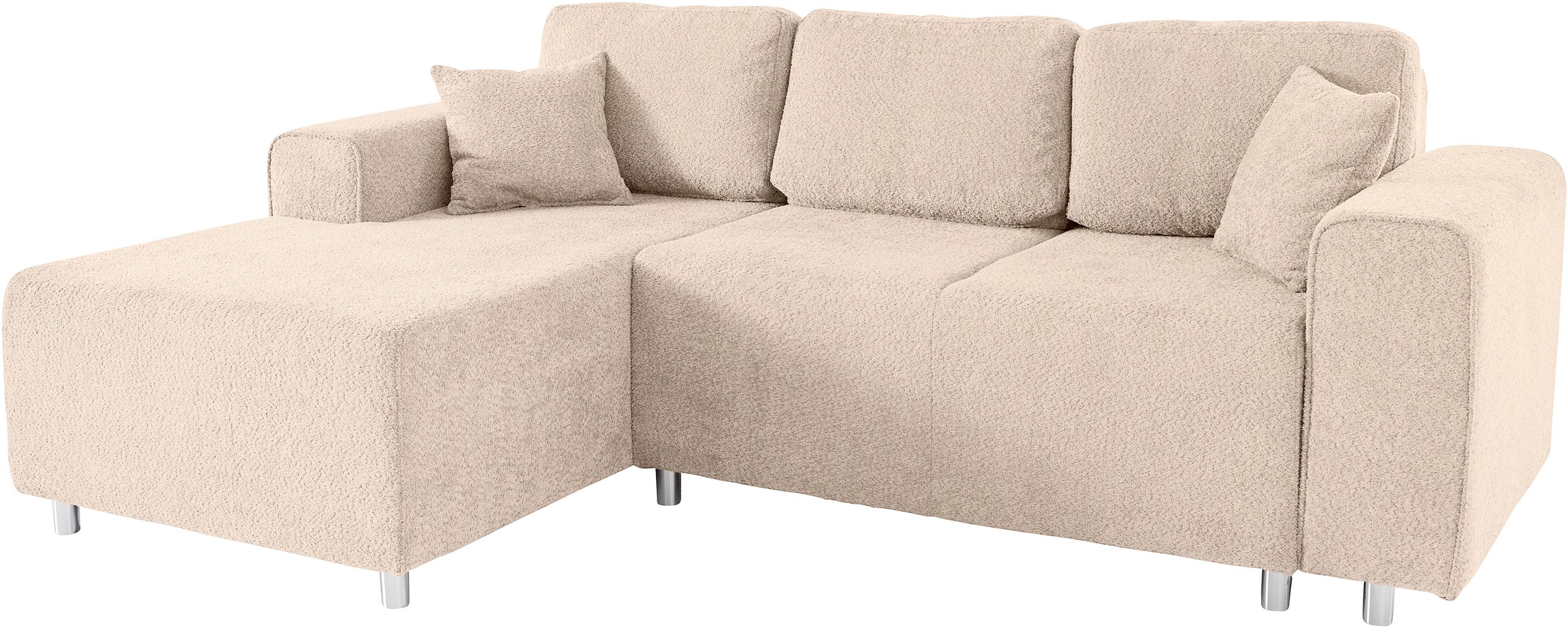Guido Maria Kretschmer Home&Living Ecksofa »Györ«, L-Form, wahlweise mit Bettfunktion und Bettkasten incl. 2 Zierkissen