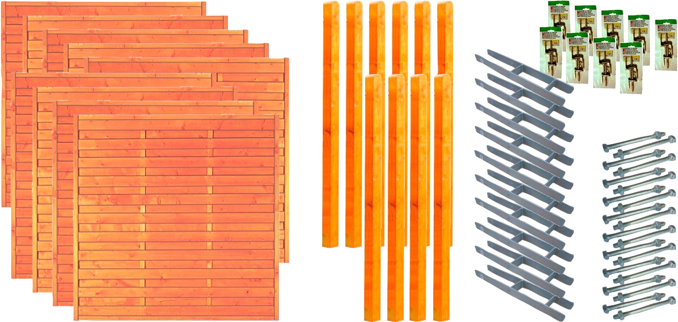 Tetzner & Jentzsch Dichtzaun »San Diego 7«, 9 Elemente, LxH: 1710x180 cm